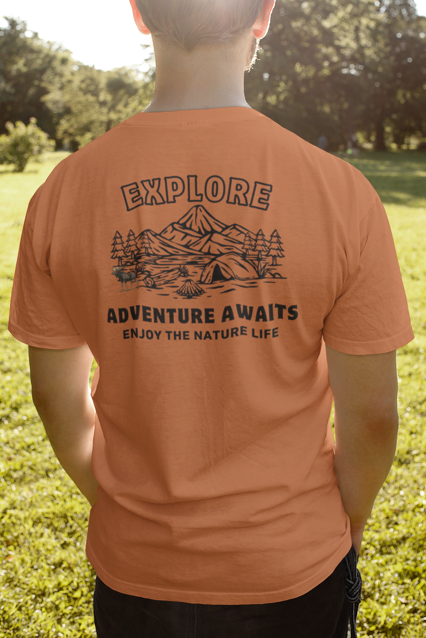 Explore Adventure Awaits Nature Graphic T-Shirt | Outdoor Adventure Tee