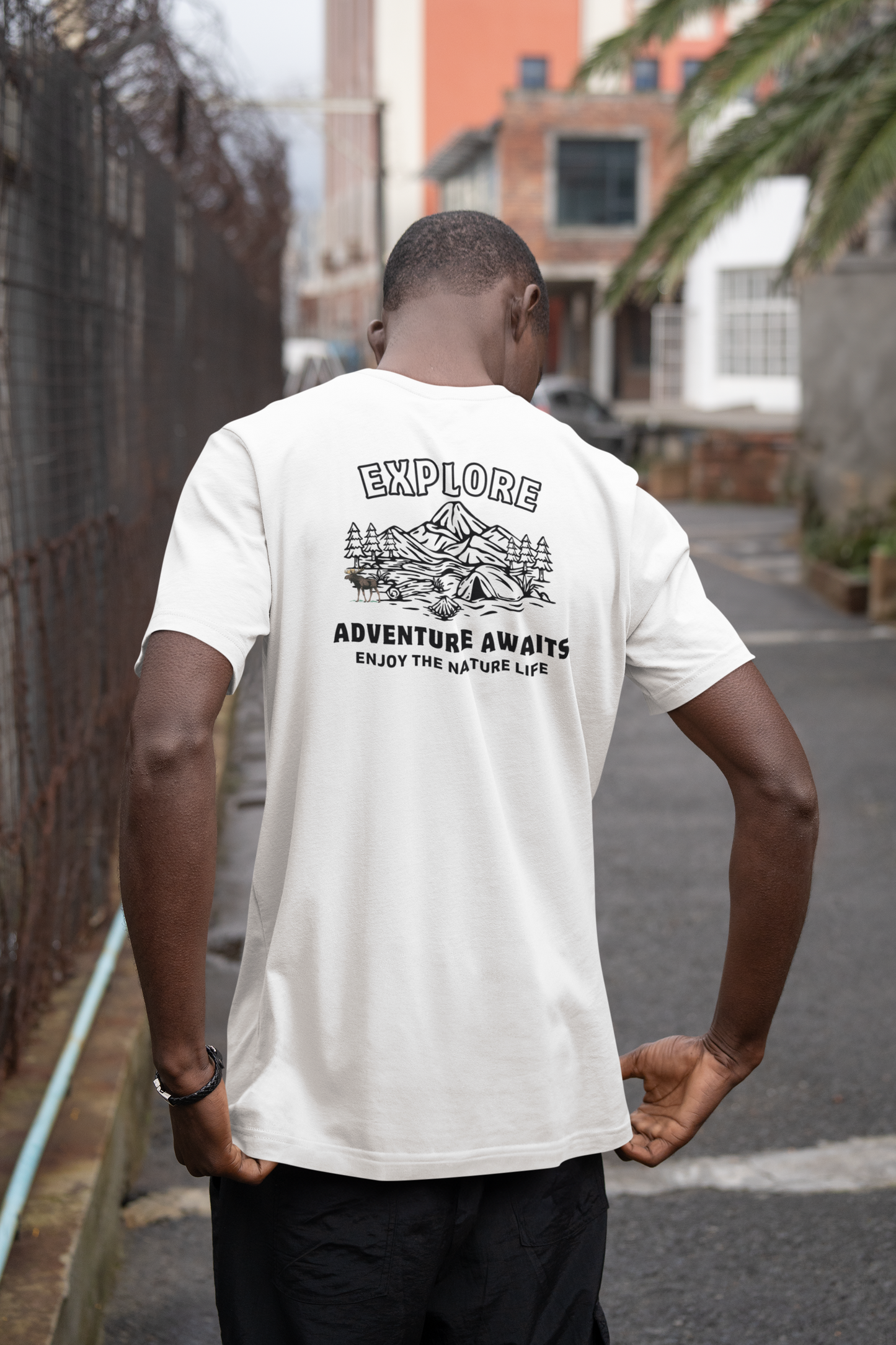 Explore Adventure Awaits Nature Graphic T-Shirt | Outdoor Adventure Tee