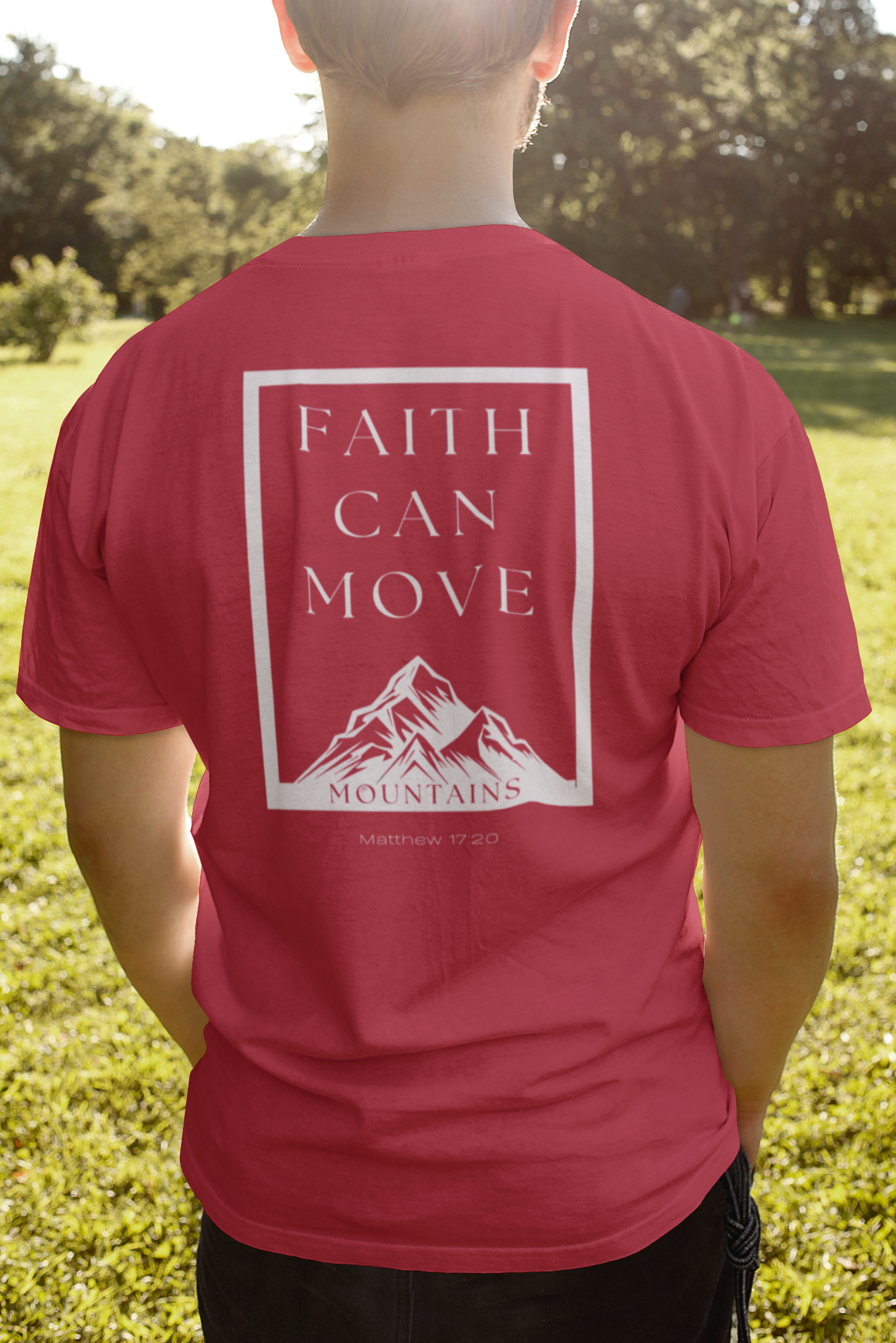 Faith Can Move Mountains T-Shirt – Christian Comfort Colors 1717 Inspirational Tee
