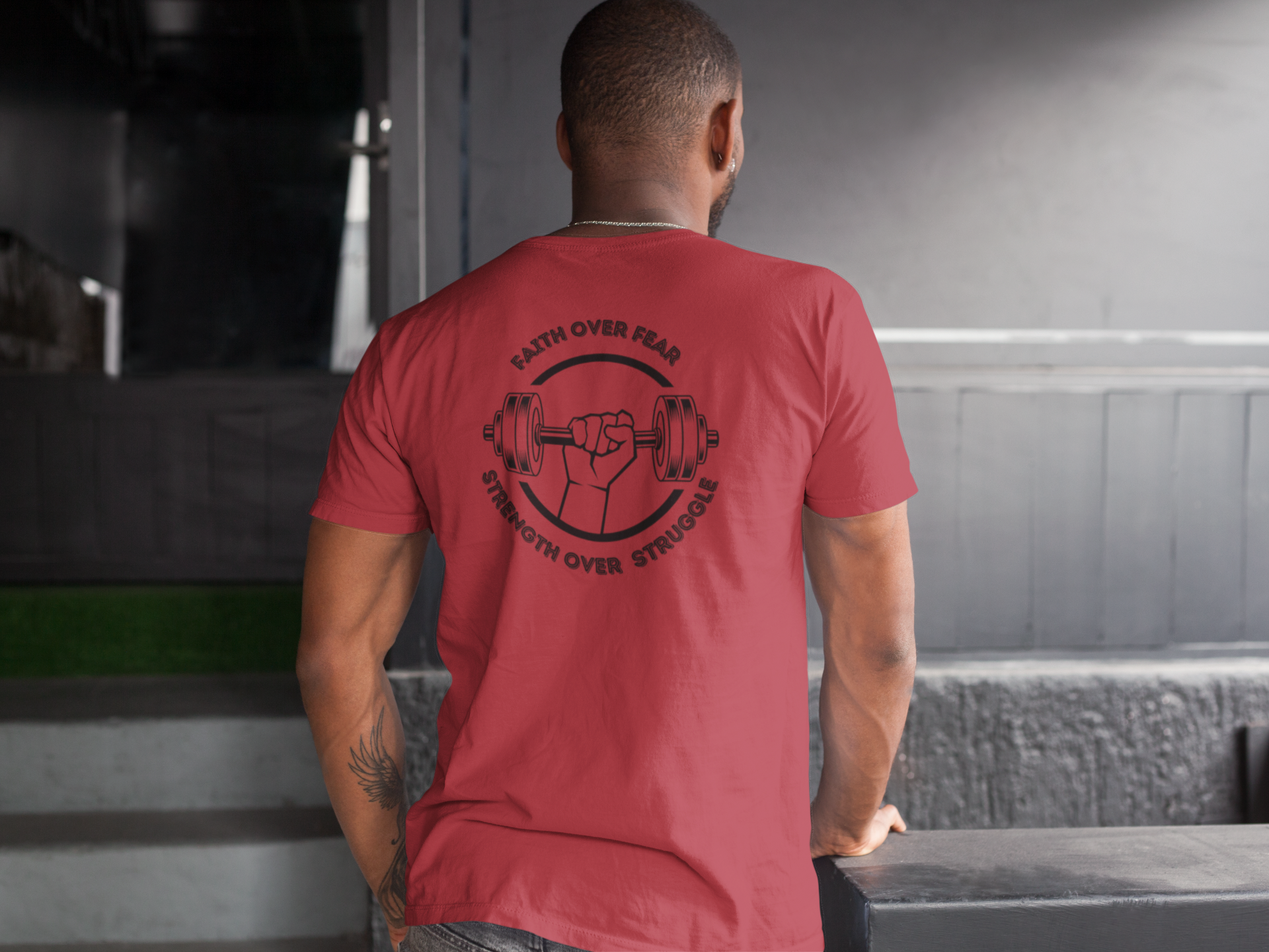 Faith Over Fear Strength Over Struggle T-Shirt – Christian Bella Canvas 3001 Tee | Nails of Faith