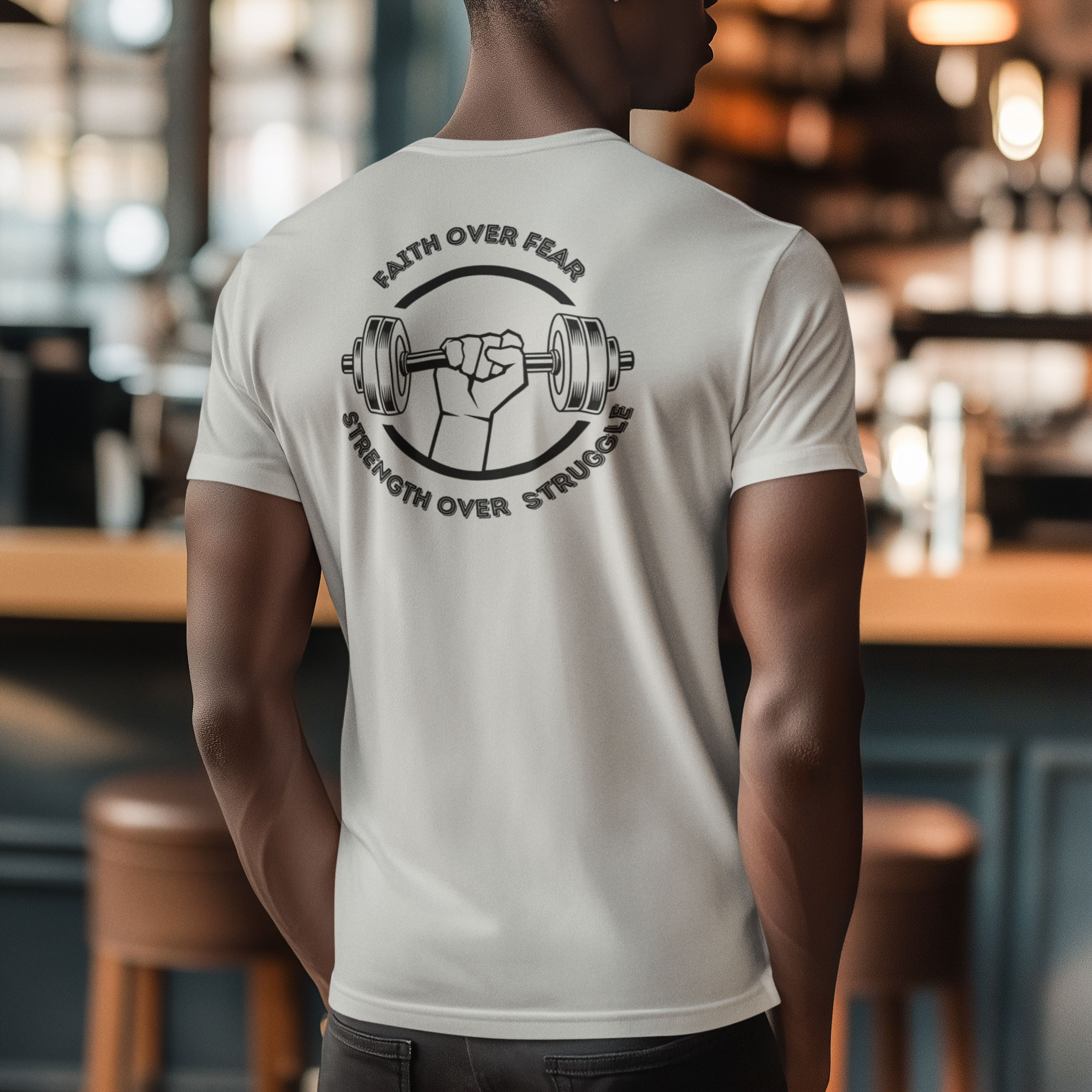 Faith Over Fear Strength Over Struggle T-Shirt – Christian Bella Canvas 3001 Tee | Nails of Faith