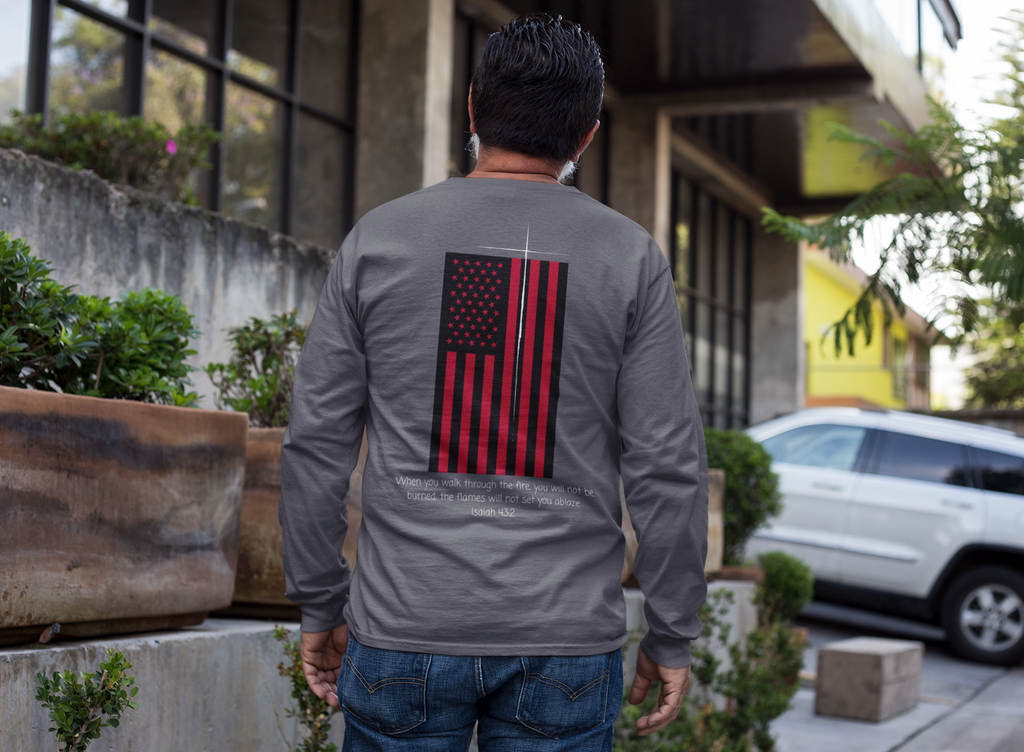 When You Walk Through the Fire You Will Not Be Burned Sweatshirt, Isaiah 43:2 Christian Crewneck, Bible Verse Pullover, Faith Gift, Gildan 18000