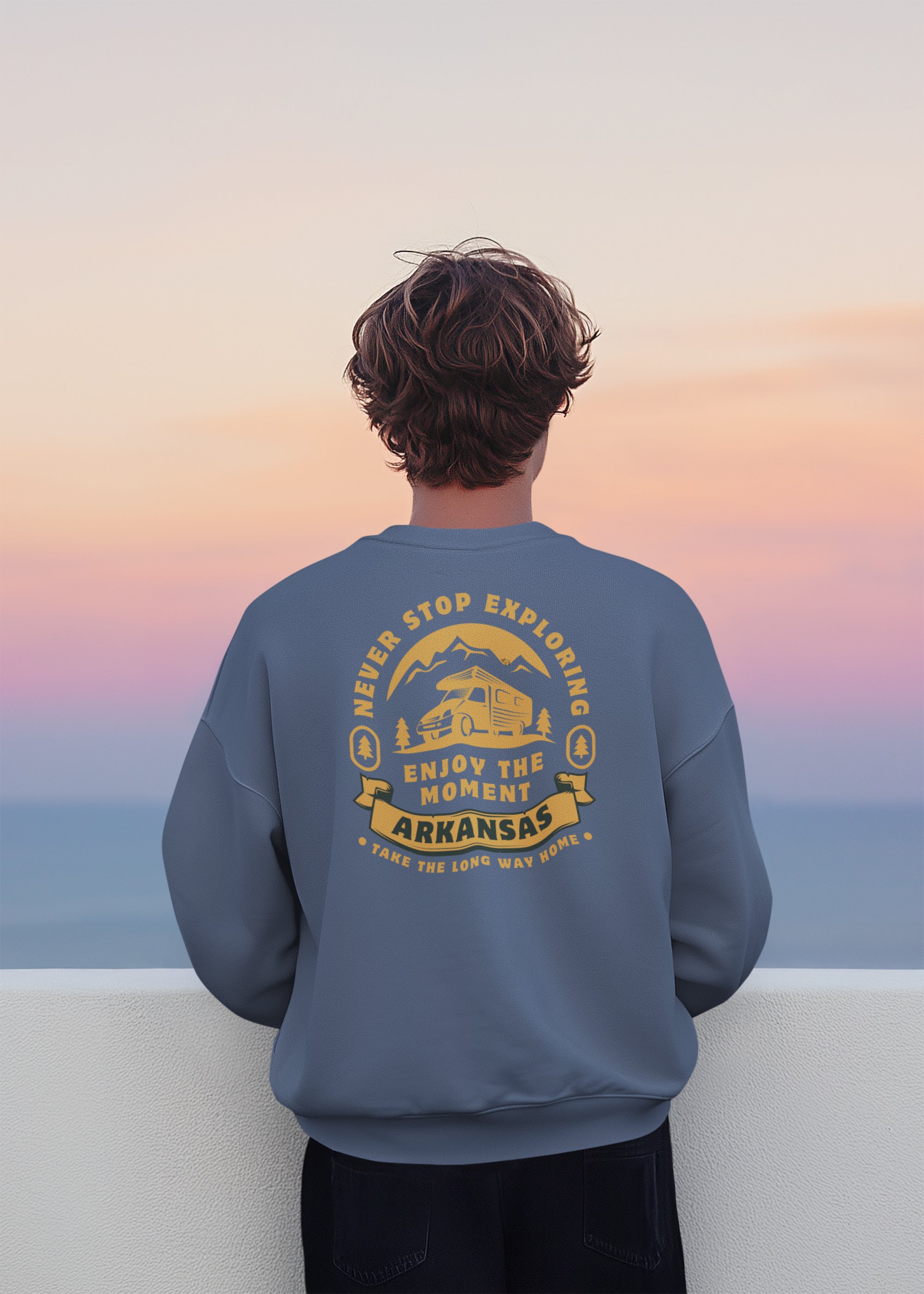Arkansas Adventure Sweatshirt, Never Stop Exploring Shirt, Comfort Colors Crewneck, Enjoy the Moment Outdoor Sweatshirt, Arkansas Gift