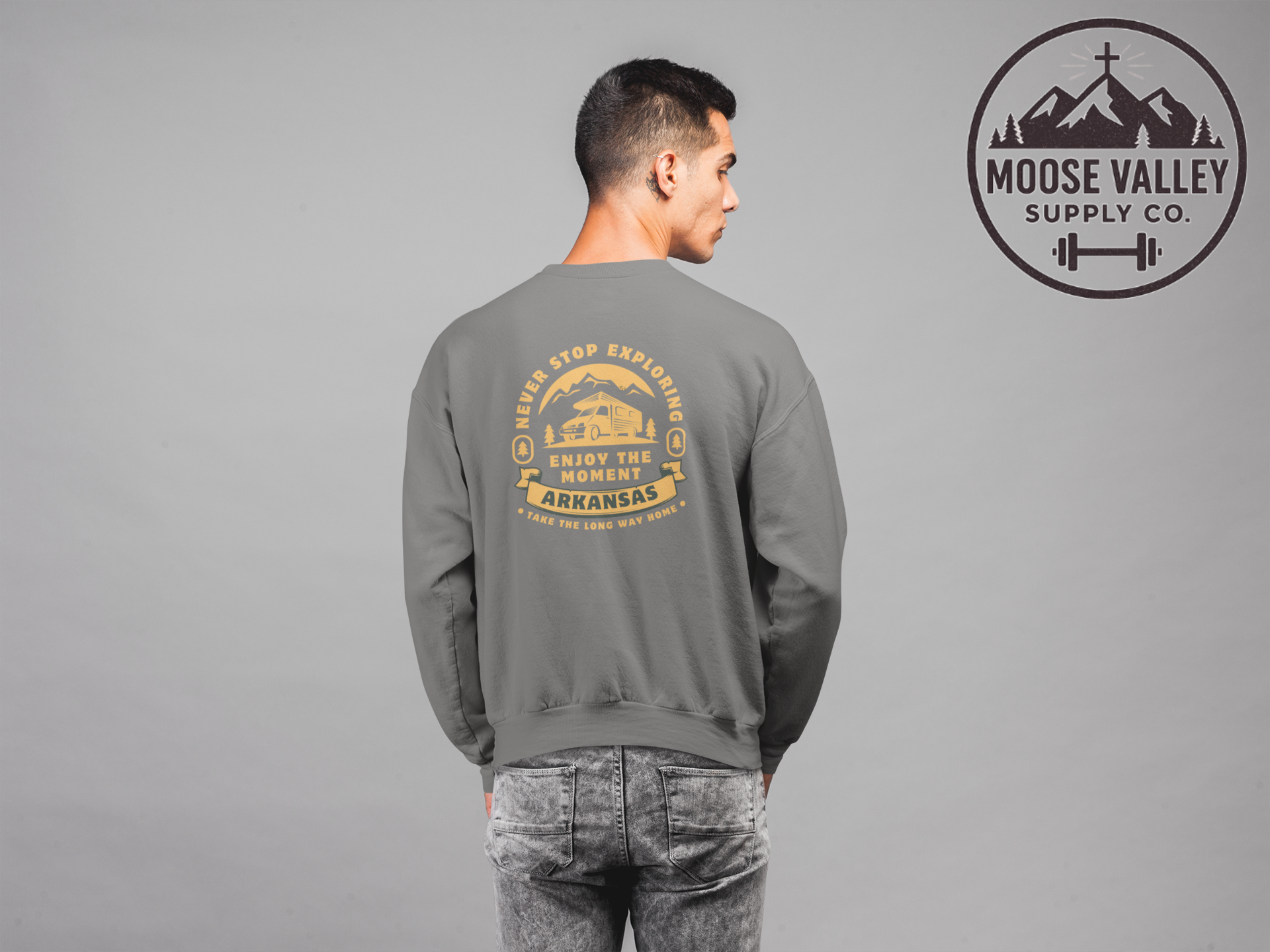 Arkansas Adventure Sweatshirt, Never Stop Exploring Shirt, Comfort Colors Crewneck, Enjoy the Moment Outdoor Sweatshirt, Arkansas Gift