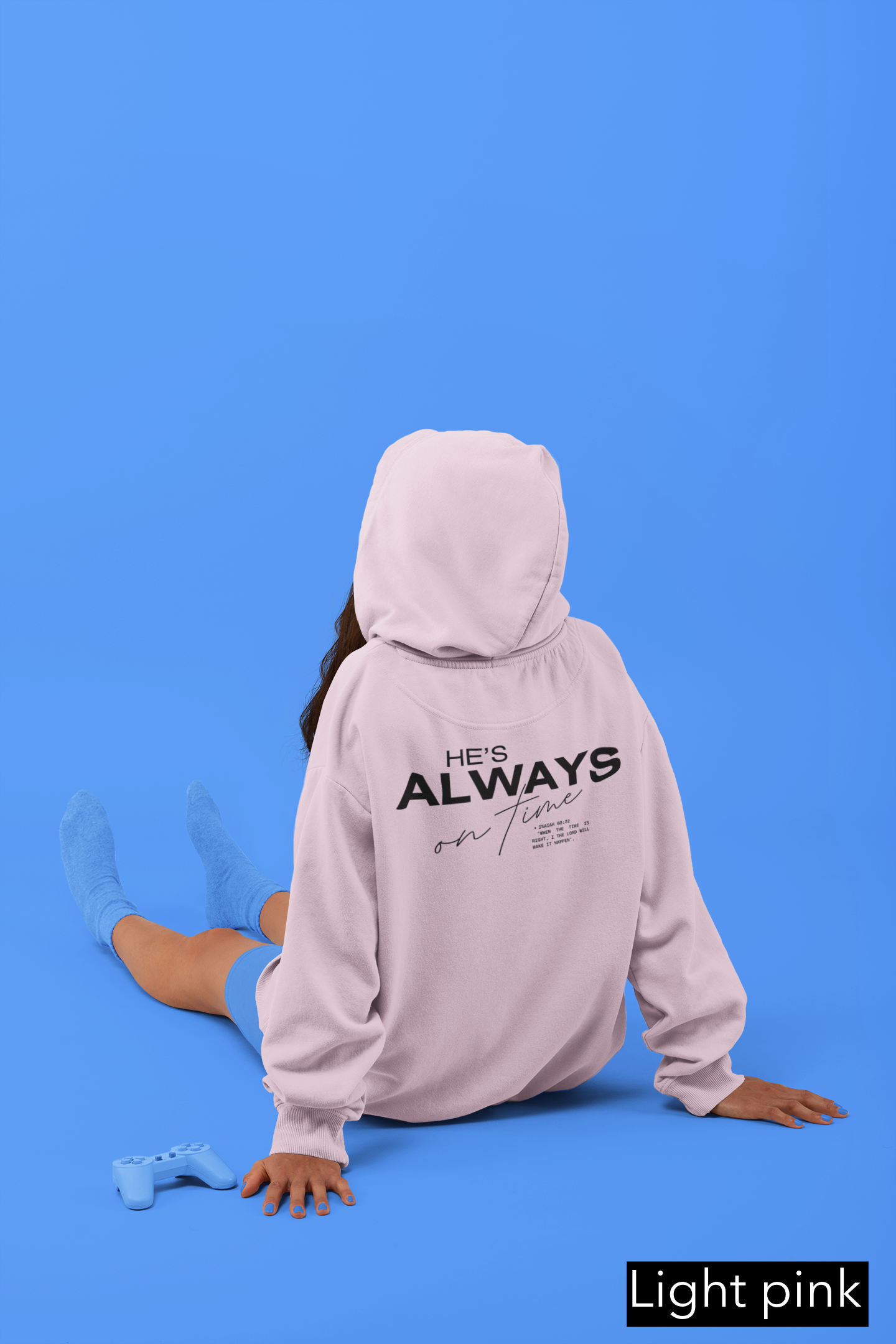He’s Always On Time Christian Hoodie – Isaiah 60:22 Faith Sweatshirt | Gildan SF500 Hoodie