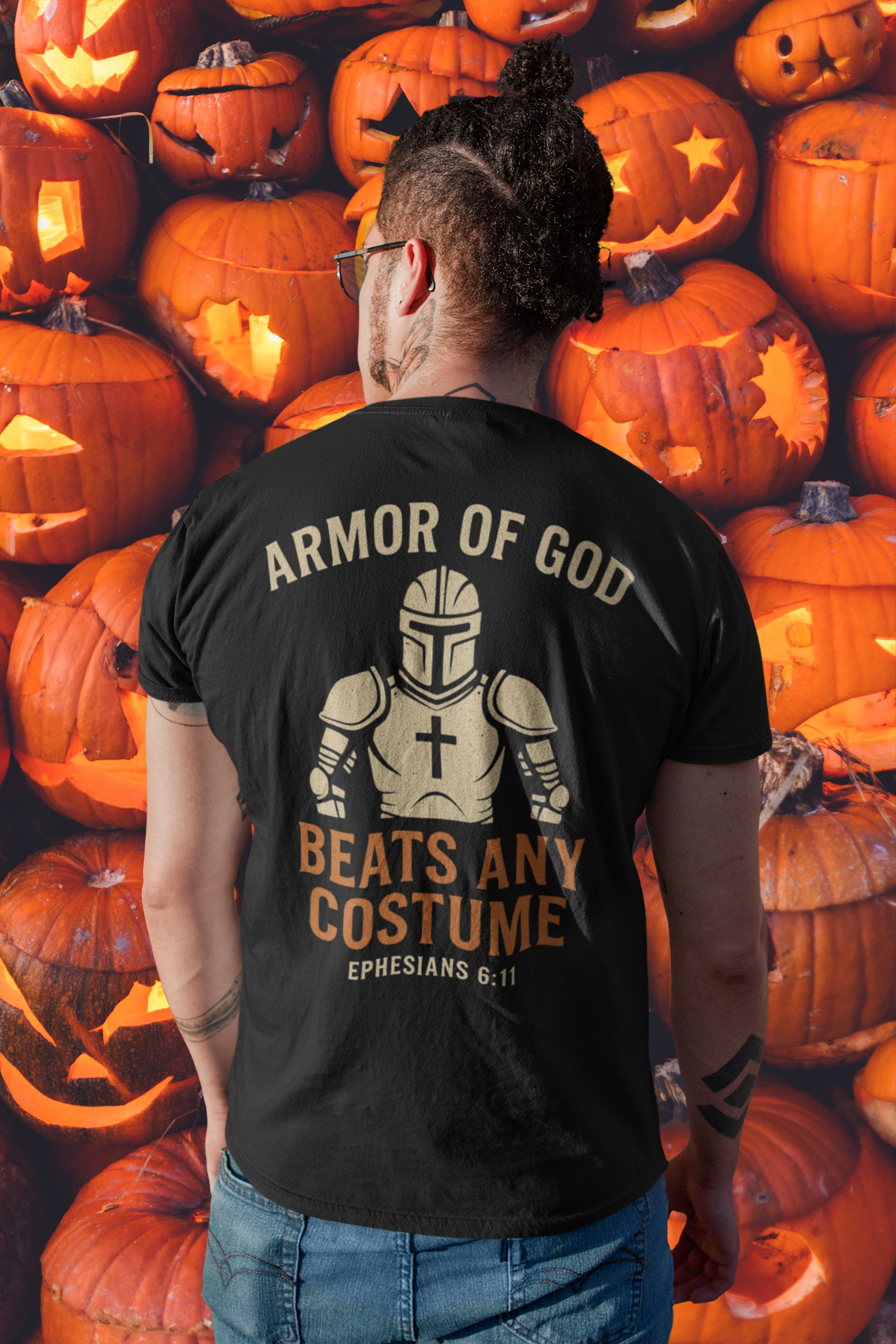 Armor of God Beats Any Costume Christian Halloween T-Shirt