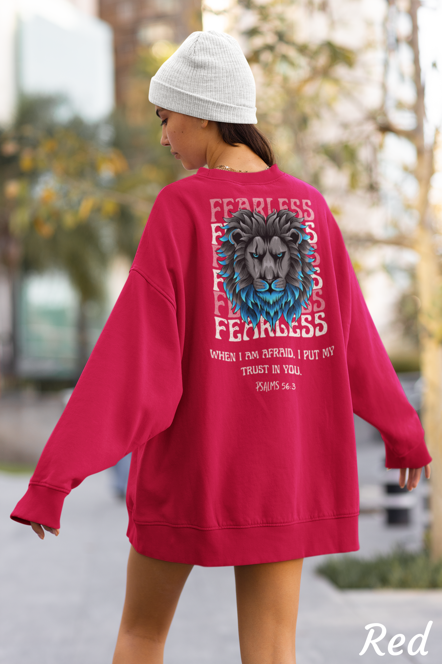 Fearless Lion Sweatshirt – Psalms 56:3 - Unisex Crewneck