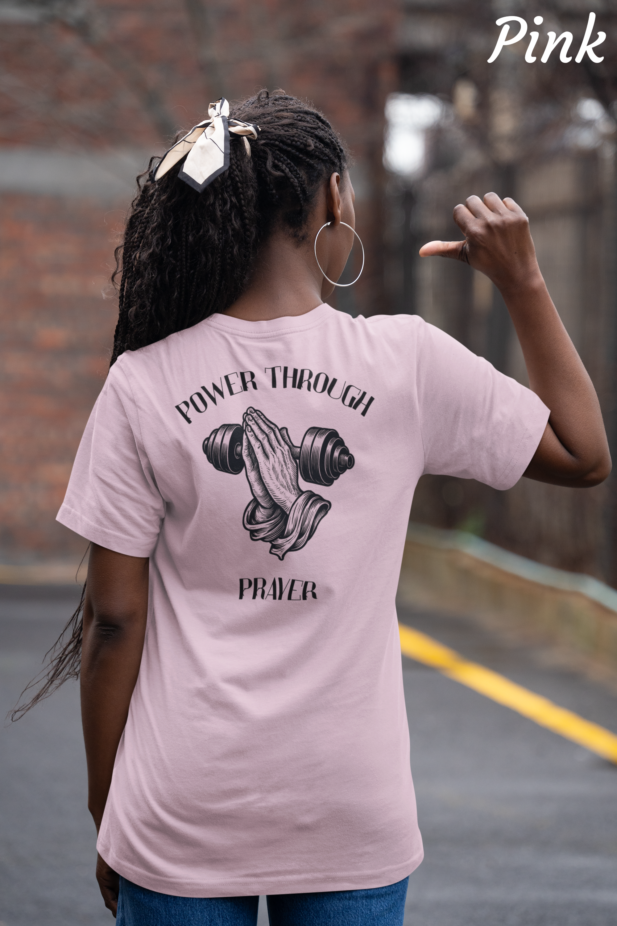 Power Through Prayer Shirt, Christian Motivational T-Shirt, Faith Based Apparel, Religious Inspirational Tee, Gildan 5000 Christian Gift