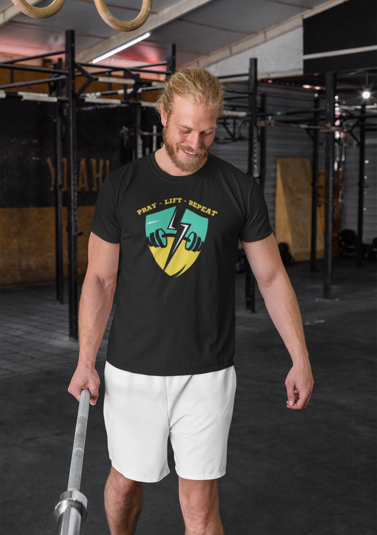 Pray Lift Repeat Christian Gym T-Shirt