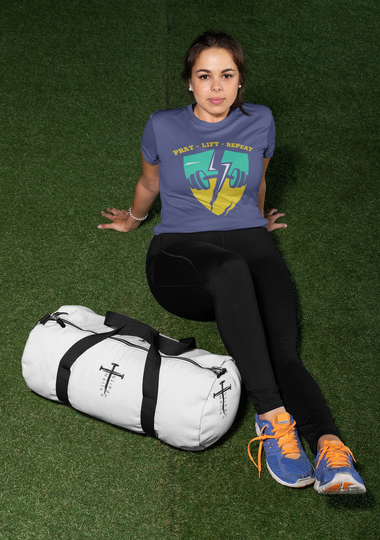 Pray Lift Repeat Shirt, Christian Gym T-Shirt, Faith Fitness Tee, Religious Workout Shirt, Gildan 5000 Christian Apparel