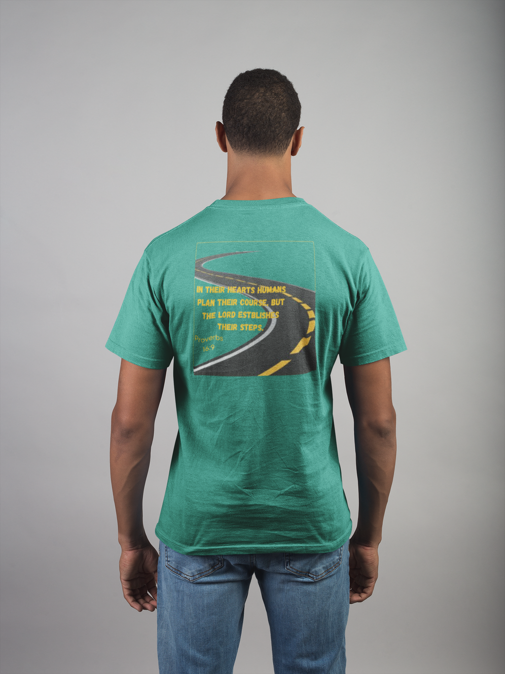 Proverbs 16:9 Shirt – God Establishes My Steps Christian Tee | Comfort Colors 1717