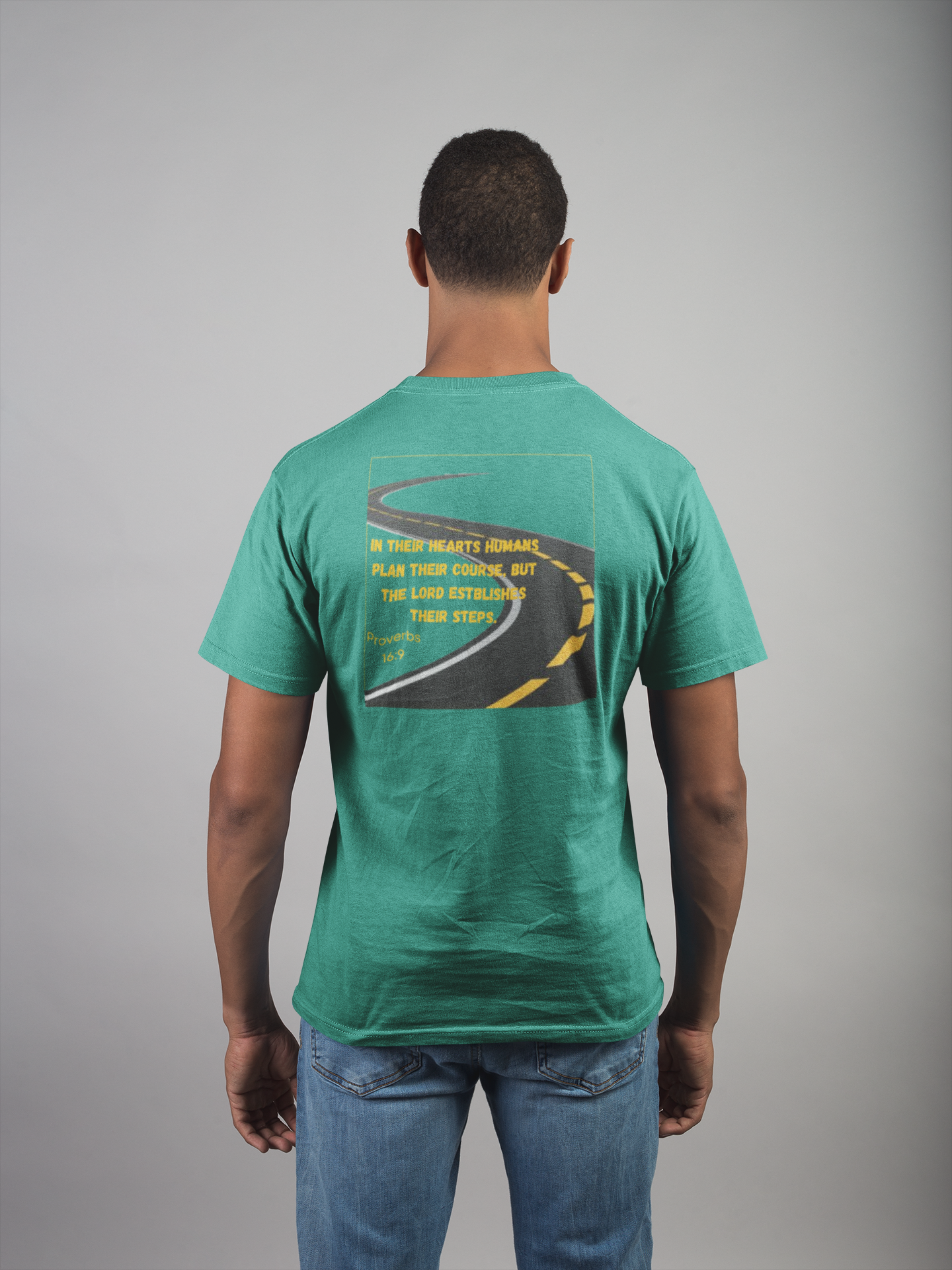 Proverbs 16:9 Shirt – God Establishes My Steps Christian Tee | Comfort Colors 1717