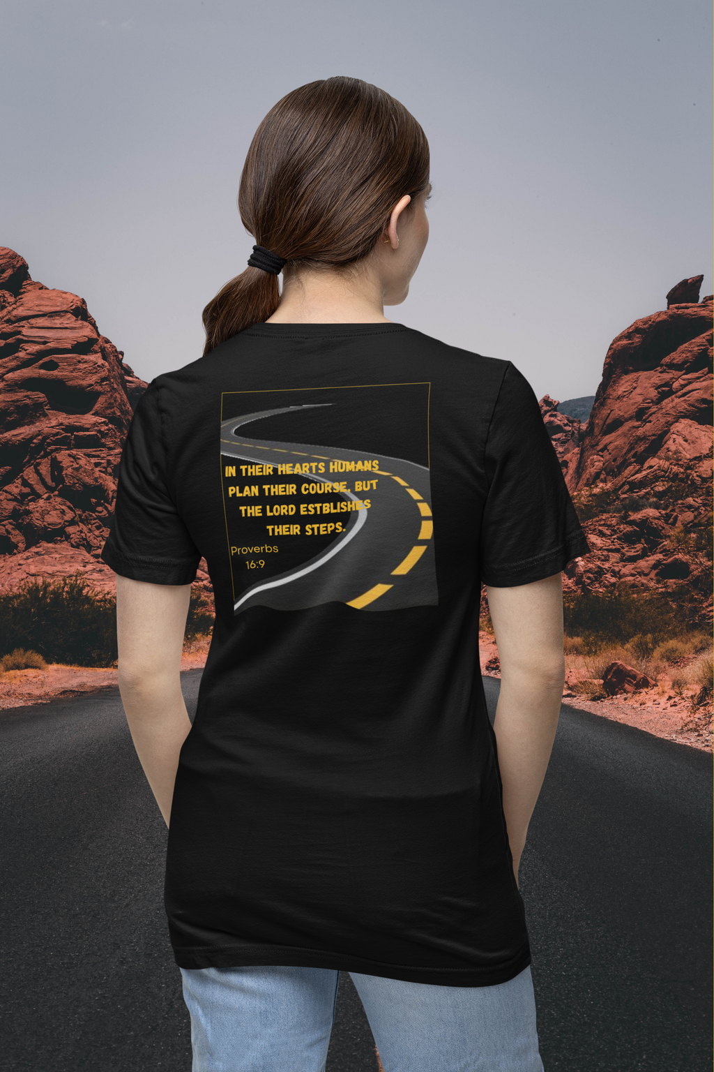 Proverbs 16:9 Shirt – God Establishes My Steps Christian Tee | Comfort Colors 1717