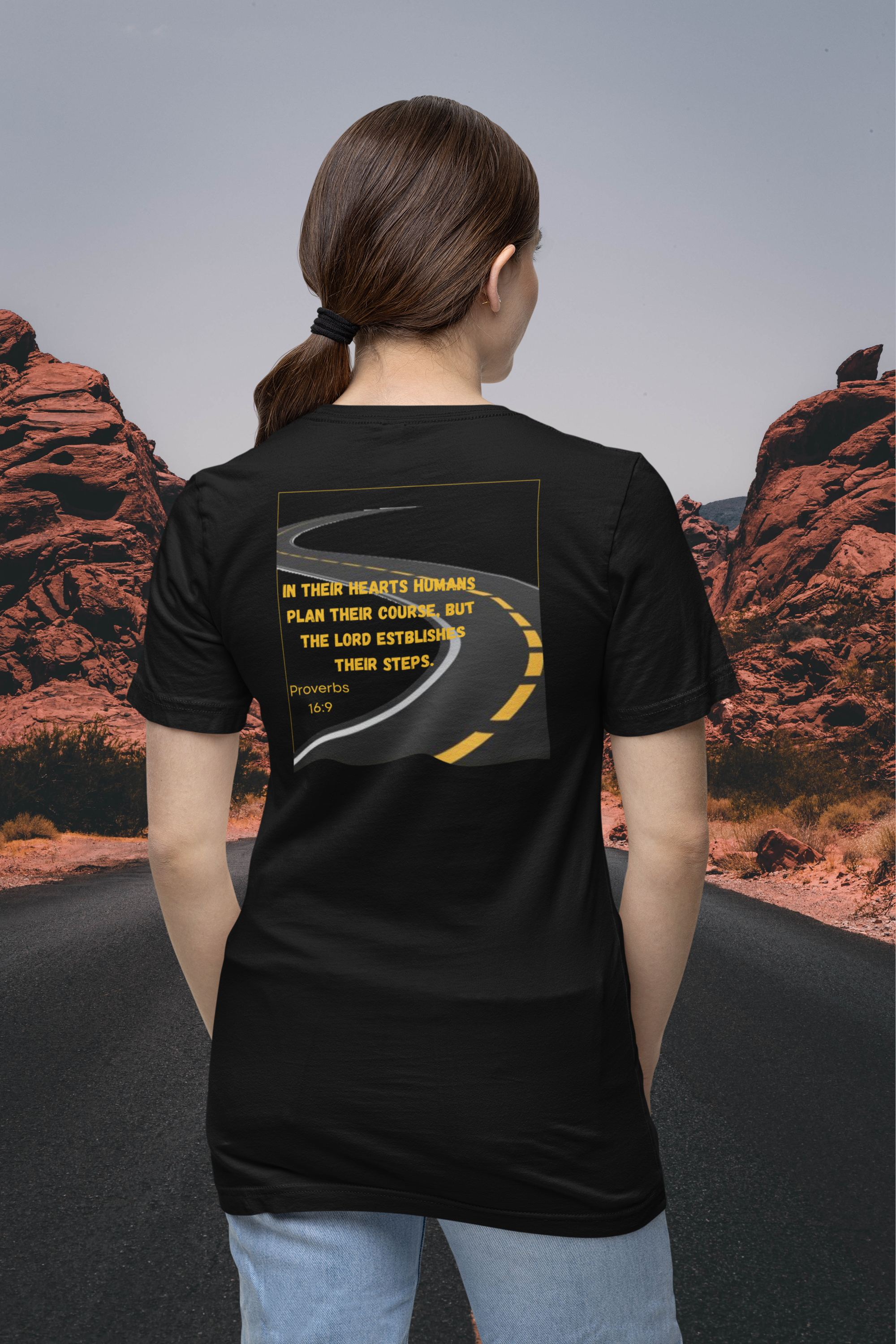 Proverbs 16:9 Shirt – God Establishes My Steps Christian Tee | Comfort Colors 1717