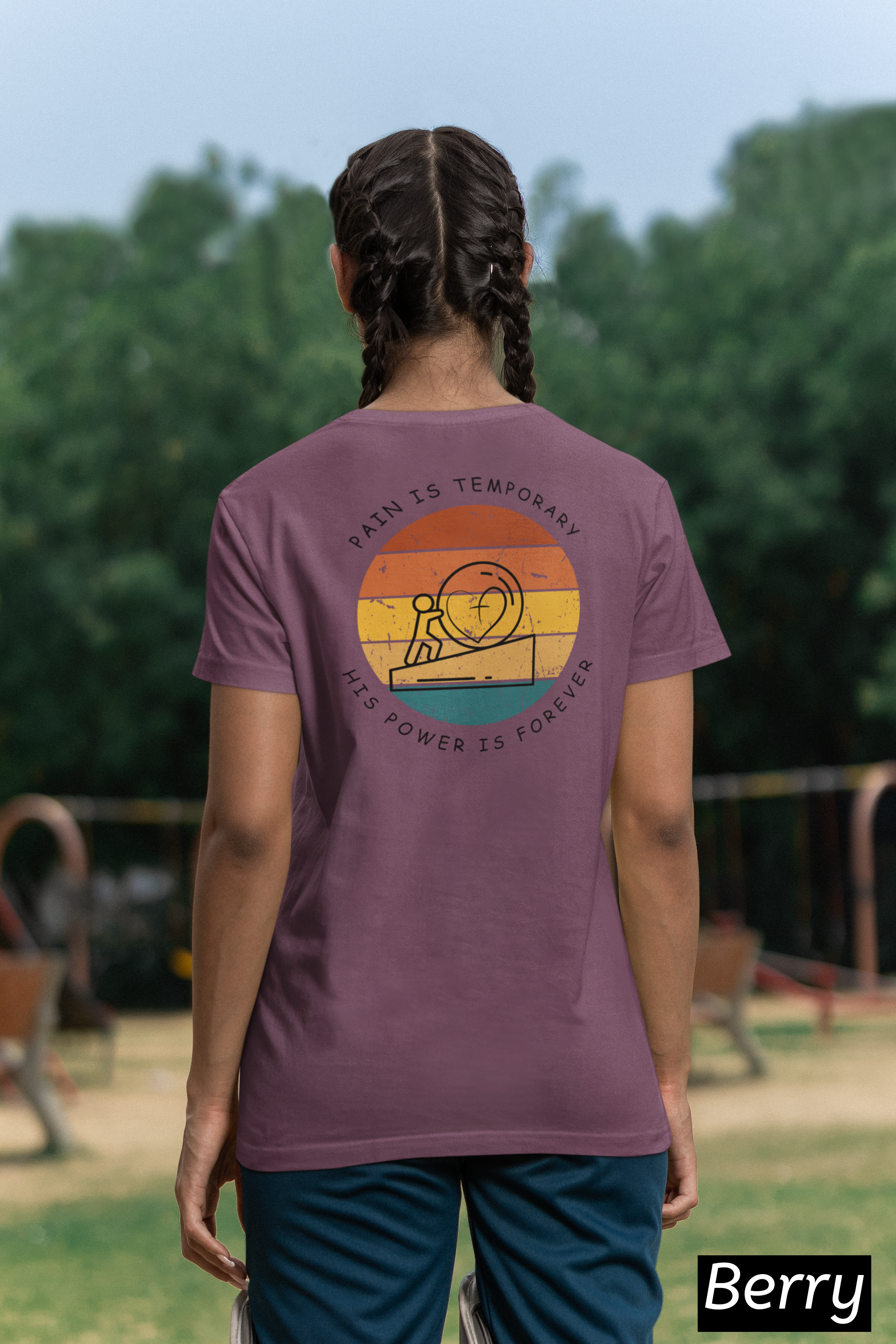 Pain Is Temporary His Power Is Forever Shirt, Christian Motivational Tee, Comfort Colors 1717 Faith Based Shirt, Religious Gym Apparel