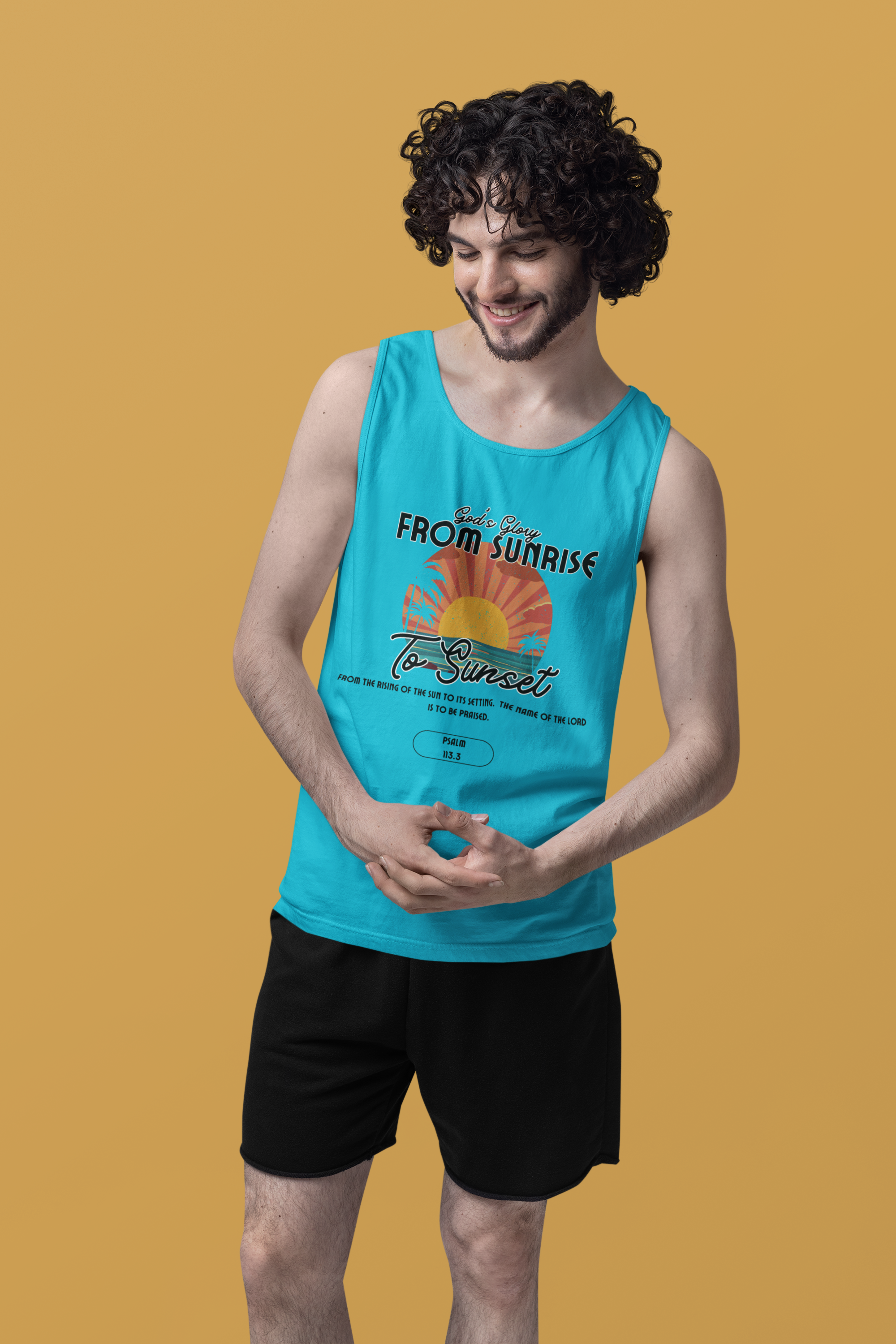 God’s Glory from Sunrise to Sunset Christian Tank Top – Comfort Colors 9360 Faith Shirt