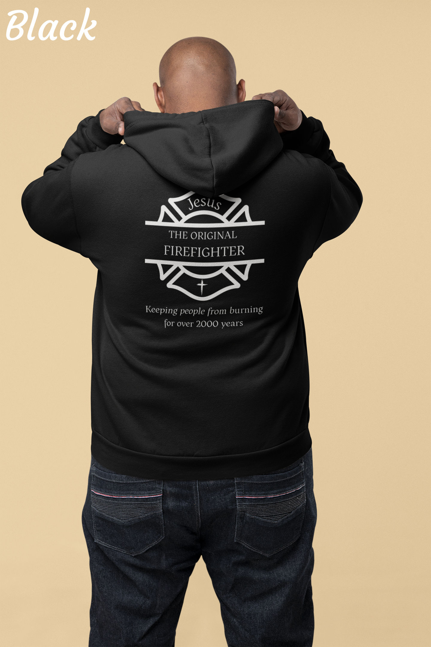 Jesus The Original Firefighter Sweatshirt | Christian Firefighter Faith Sweatshirt