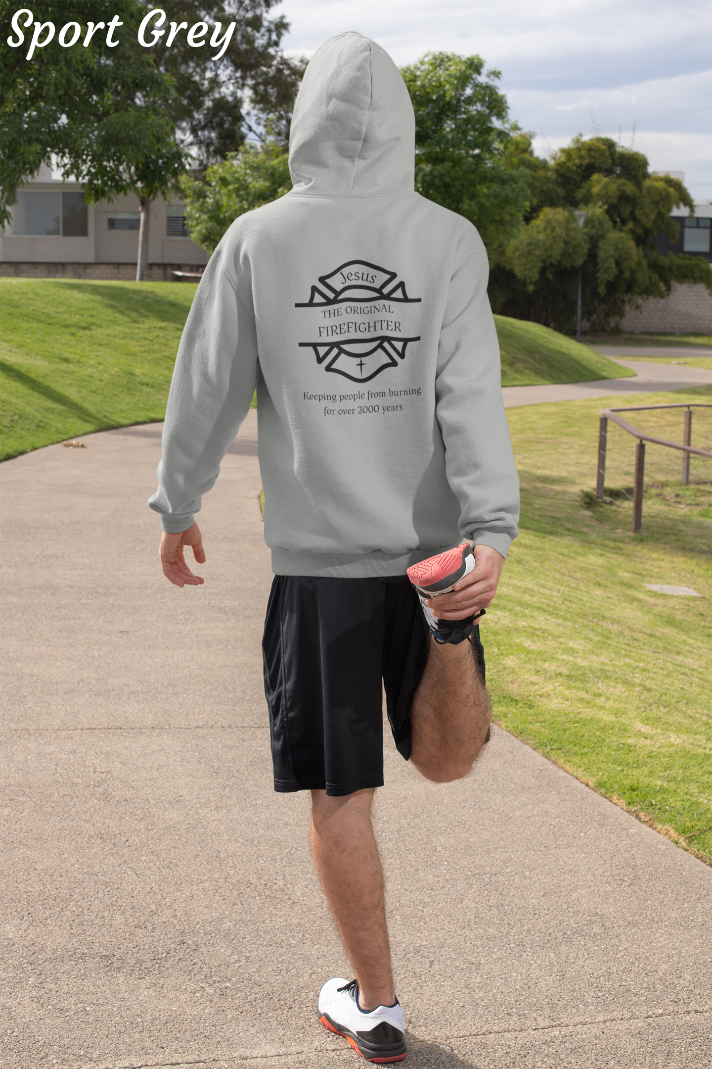 Jesus The Original Firefighter Sweatshirt | Christian Firefighter Faith Sweatshirt