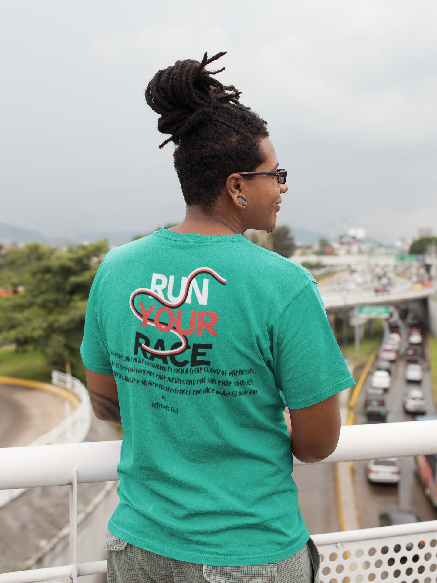 Run Your Own Race Shirt, Hebrews 12:1 Christian T-Shirt, Comfort Colors 1717 Bible Verse Tee, Faith Based Motivational Shirt