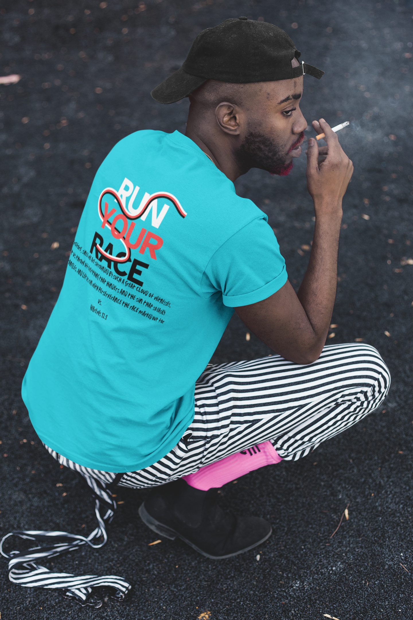 Run Your Own Race Shirt, Hebrews 12:1 Christian T-Shirt, Comfort Colors 1717 Bible Verse Tee, Faith Based Motivational Shirt