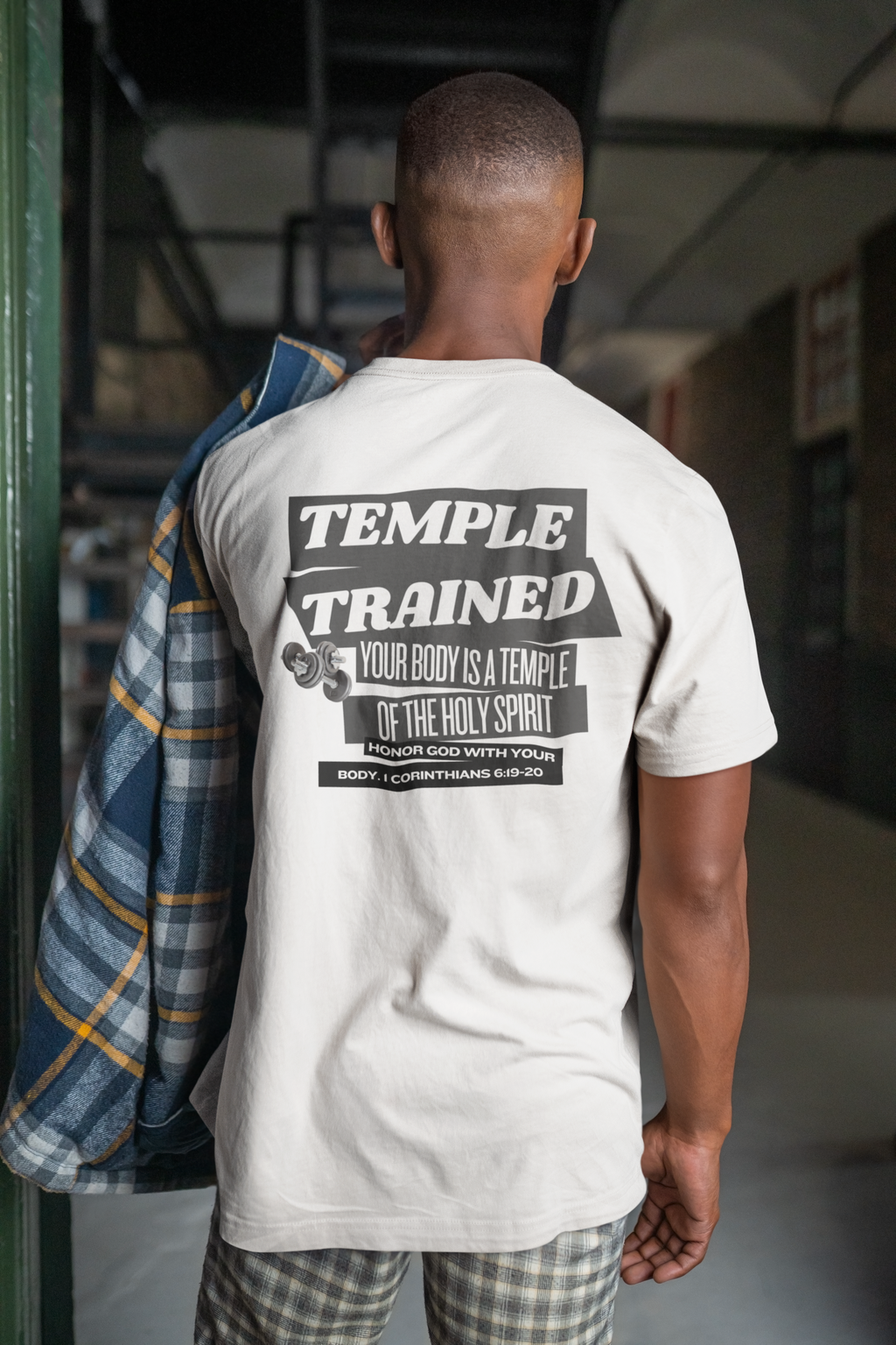 Temple Trained Shirt | Christian Fitness Faith Tee | Unisex Gym Shirt