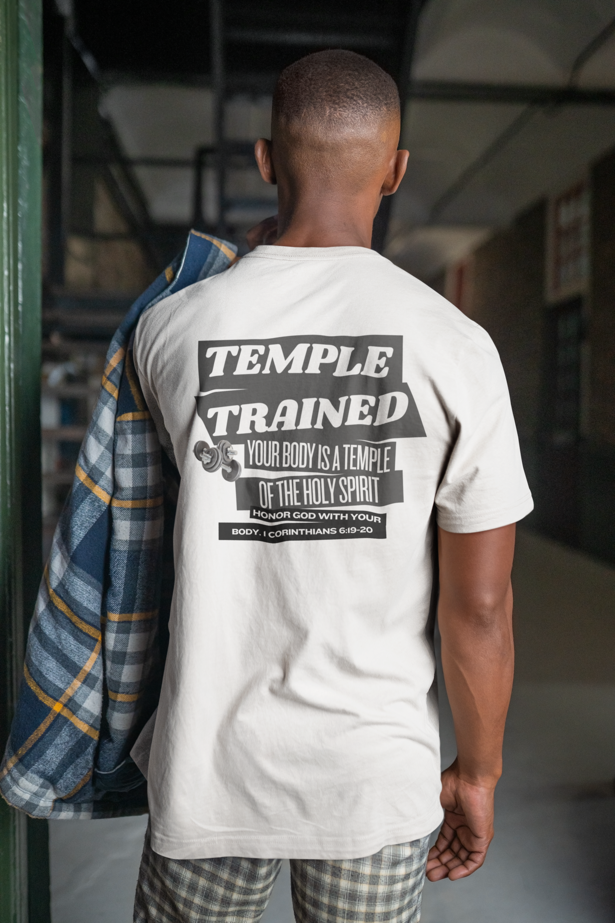 Temple Trained Shirt | Christian Fitness Faith Tee | Unisex Gym Shirt