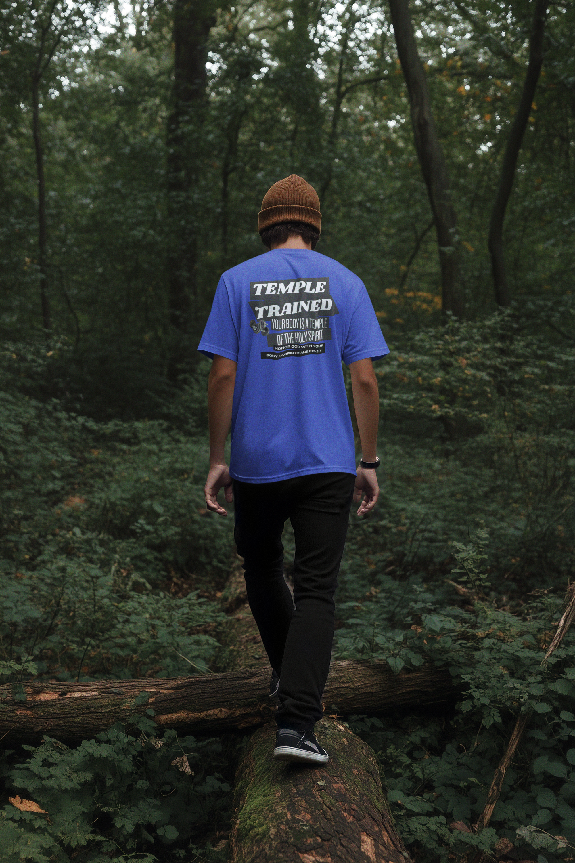 Temple Trained Shirt | Christian Fitness Faith Tee | Unisex Gym Shirt