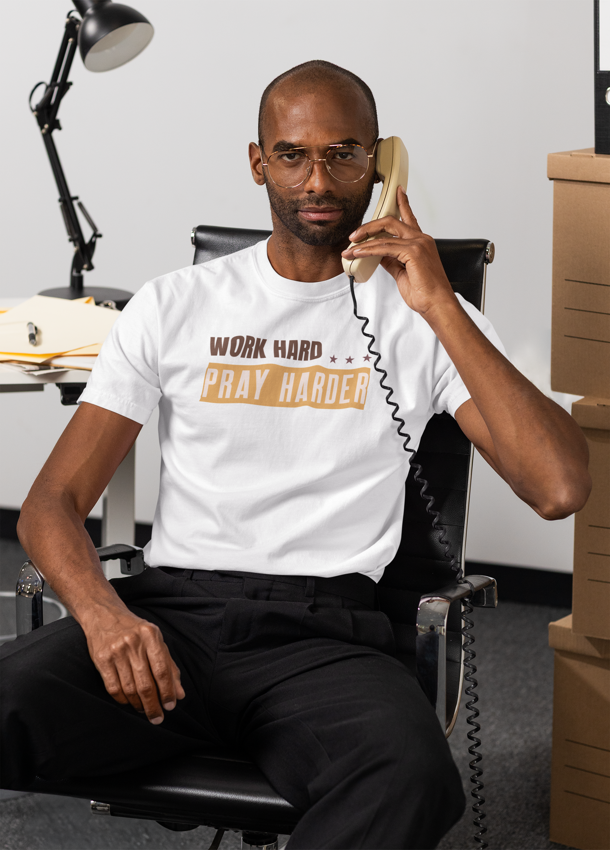 Work Hard Pray Harder Shirt, Christian Motivational T-Shirt, Faith Based Graphic Tee, Inspirational Religious Gift for Him or Her, Comfort Colors 1717
