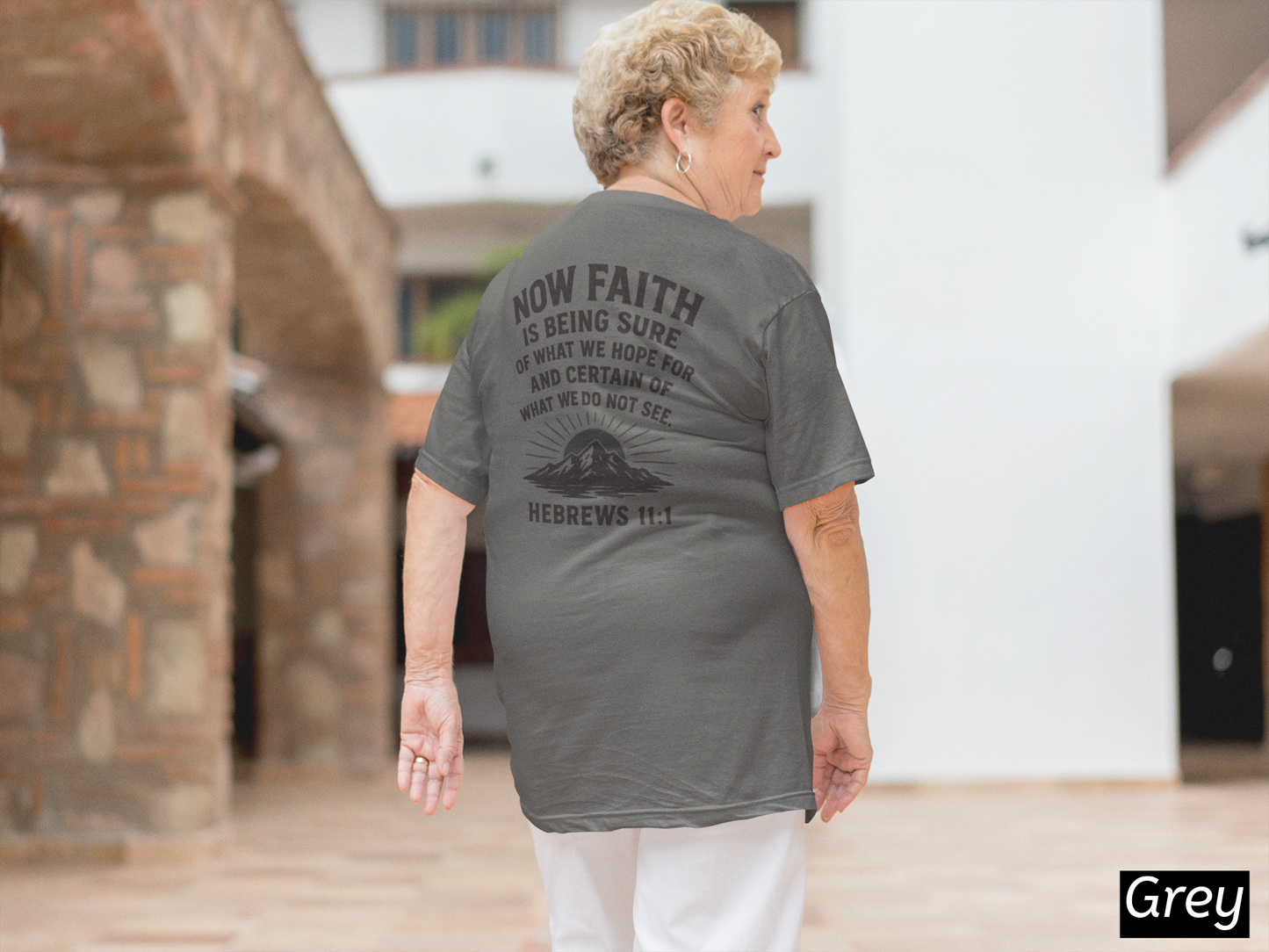 Hebrews 11:1 Shirt, Faith Scripture Tee, Christian Graphic T-Shirt, Vintage Washed Bible Verse Shirt | Christian scripture tee