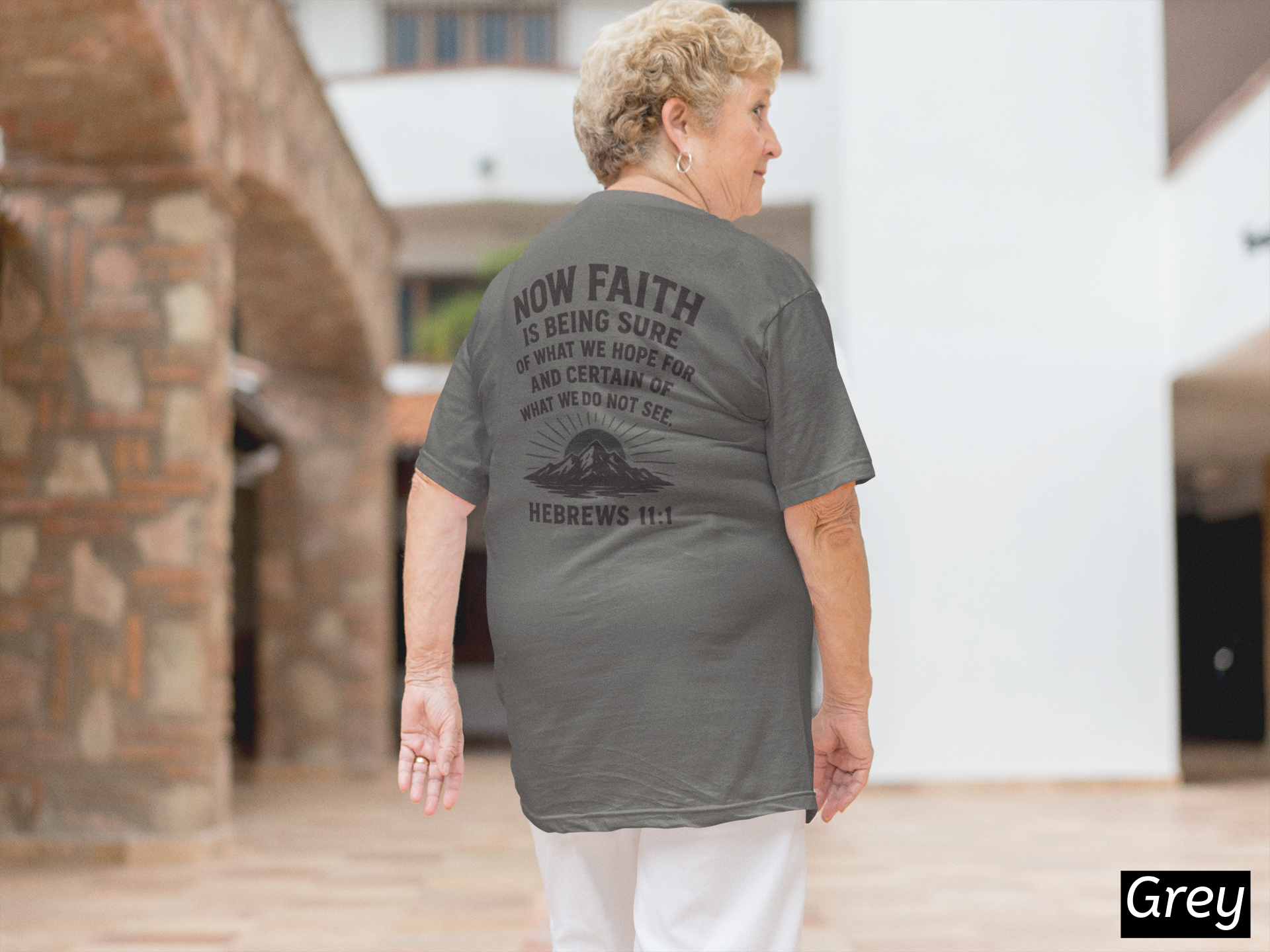 Hebrews 11:1 Shirt, Faith Scripture Tee, Christian Graphic T-Shirt, Vintage Washed Bible Verse Shirt | Christian scripture tee