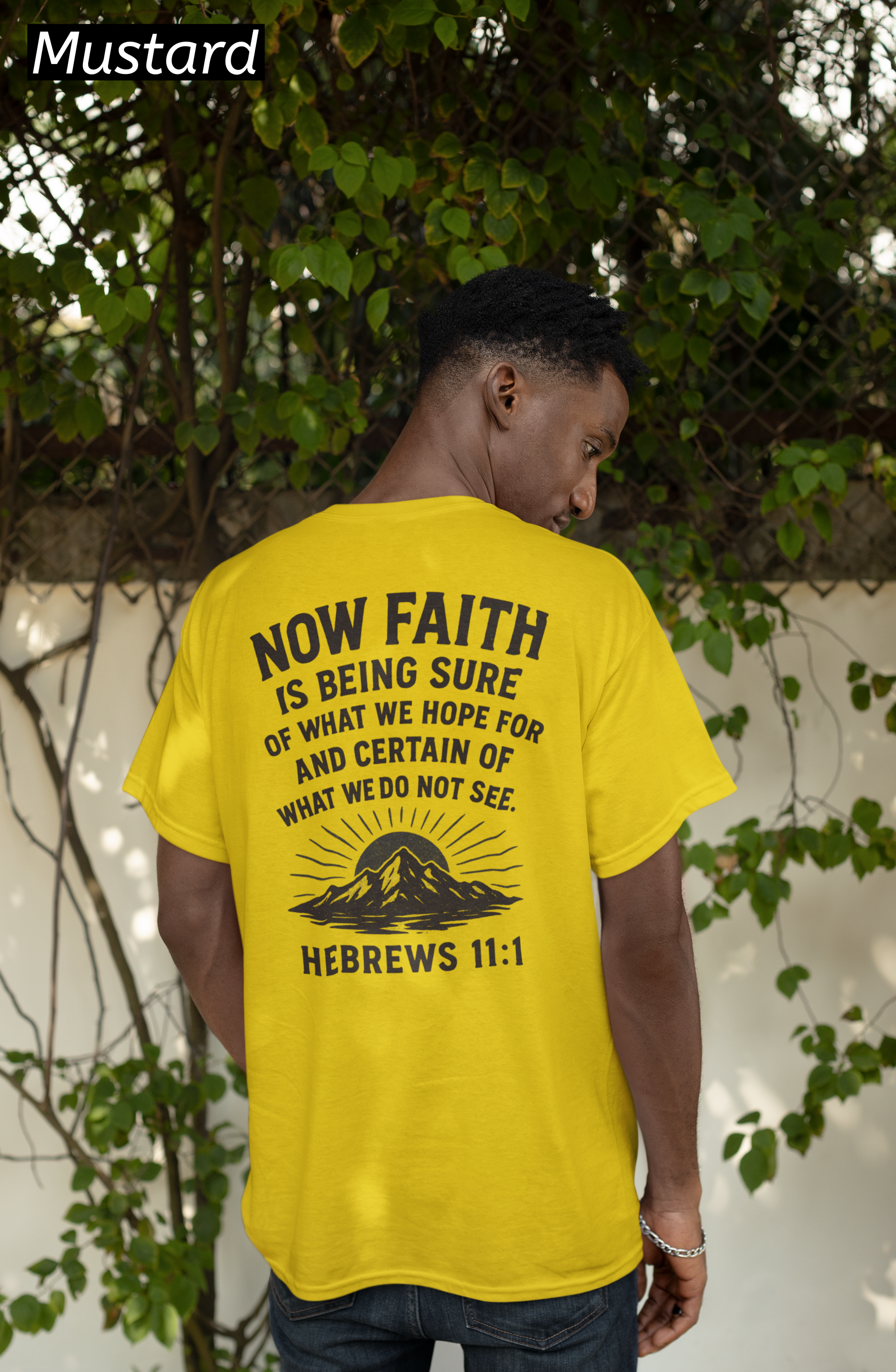 Hebrews 11:1 Shirt, Faith Scripture Tee, Christian Graphic T-Shirt, Vintage Washed Bible Verse Shirt | Christian scripture tee