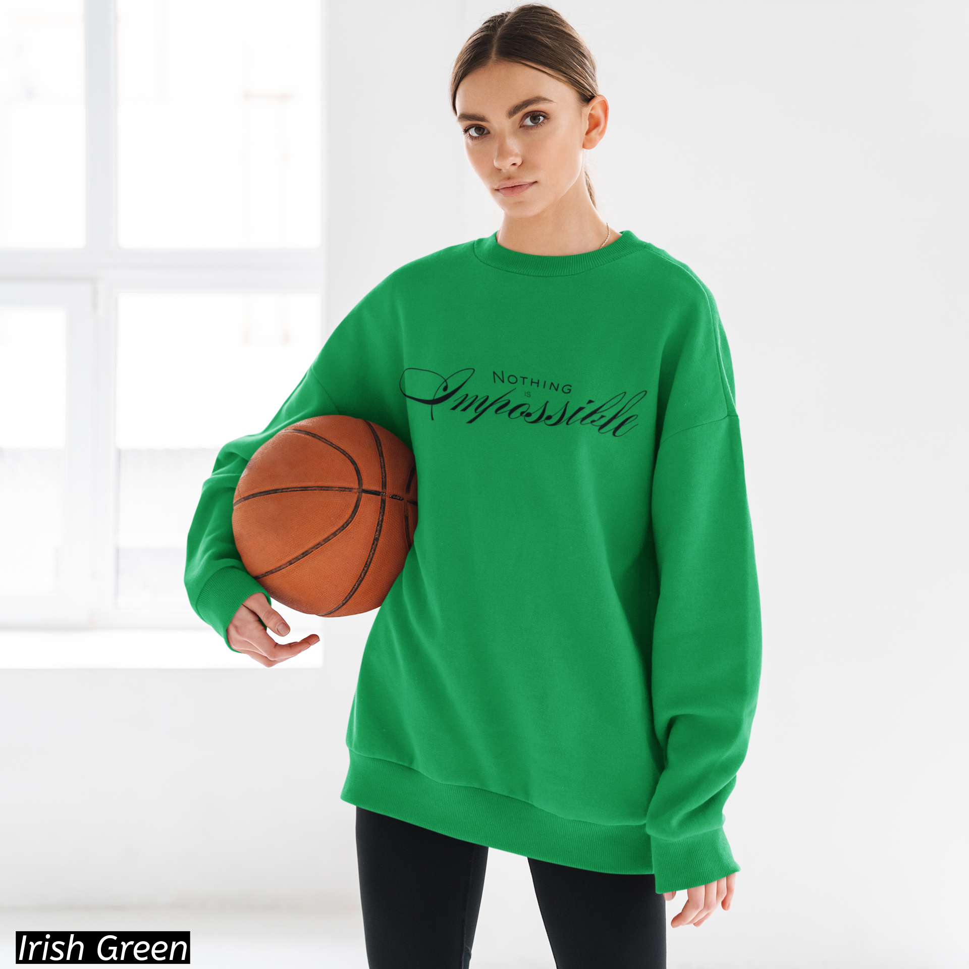 Nothing Is Impossible Sweatshirt | Christian Crewneck | Faith Based Scripture Pullover | Luke 1:37 Bible Verse | Inspirational Christian Gift