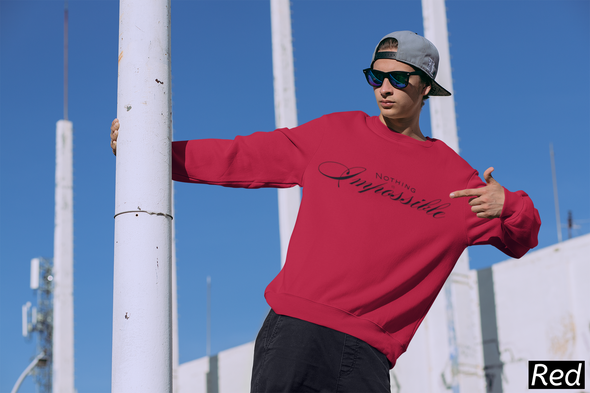 Nothing Is Impossible Sweatshirt | Christian Crewneck | Faith Based Scripture Pullover | Luke 1:37 Bible Verse | Inspirational Christian Gift