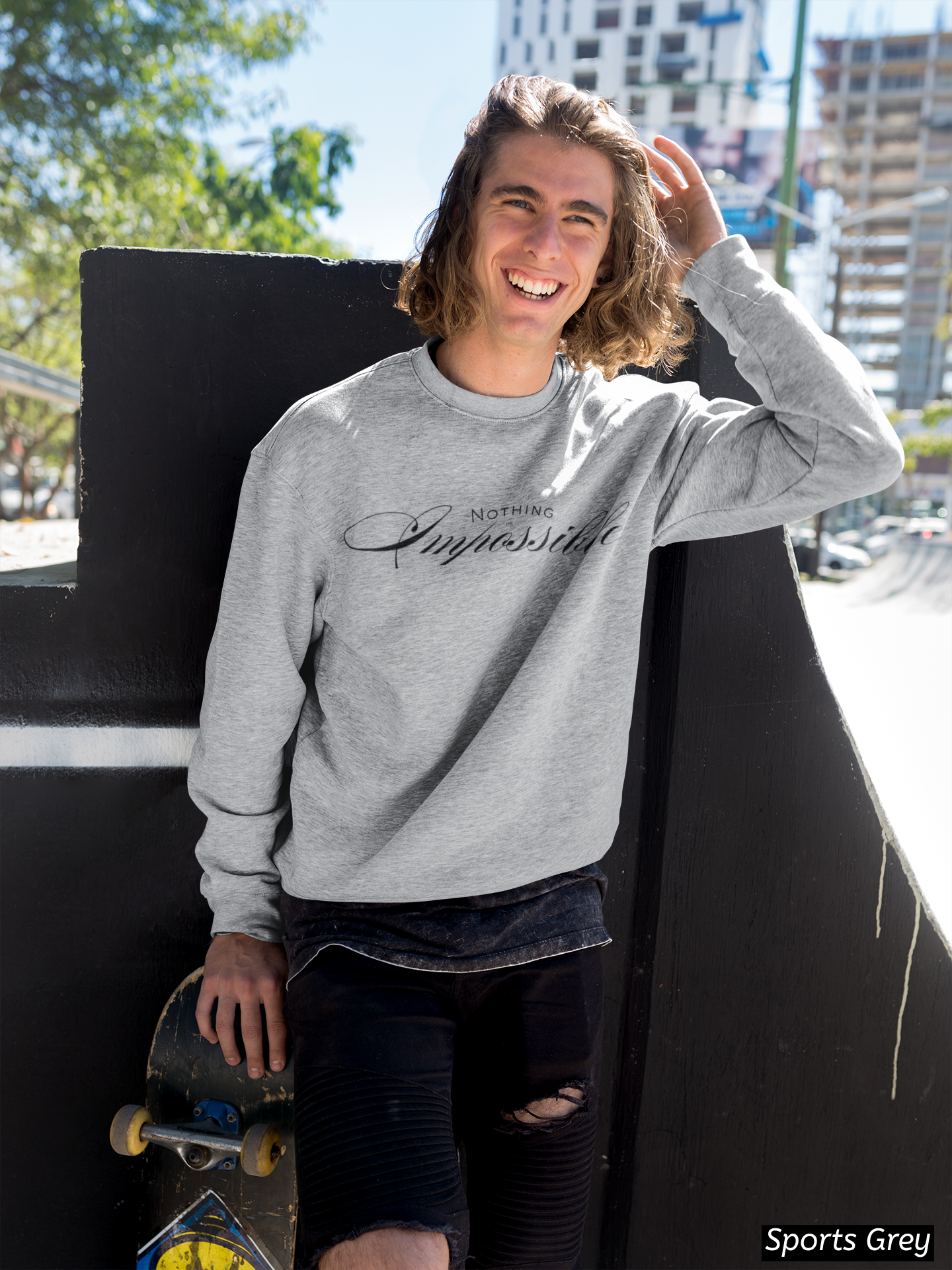 Nothing Is Impossible Sweatshirt | Christian Crewneck | Faith Based Scripture Pullover | Luke 1:37 Bible Verse | Inspirational Christian Gift