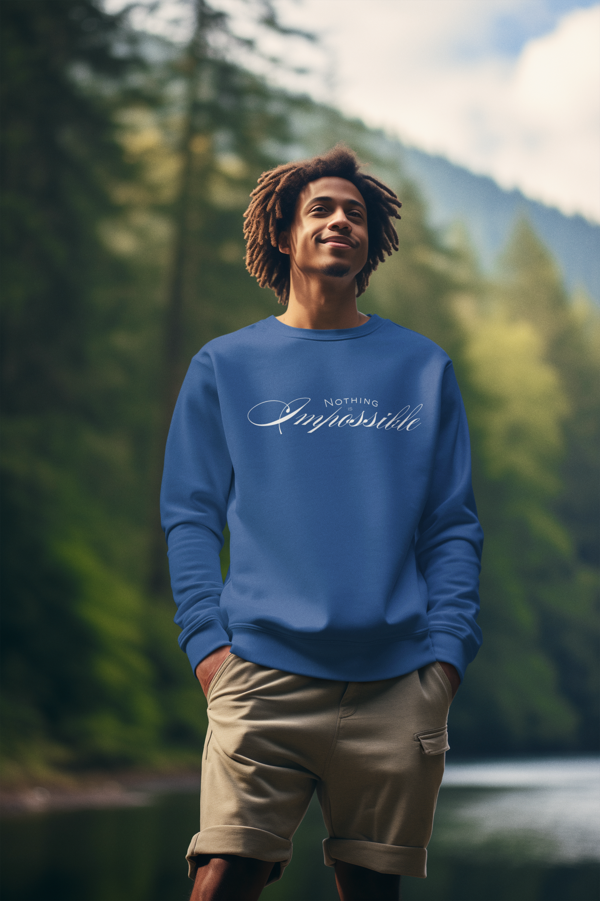 Nothing Is Impossible Sweatshirt | Christian Crewneck | Faith Based Scripture Pullover | Luke 1:37 Bible Verse | Inspirational Christian Gift