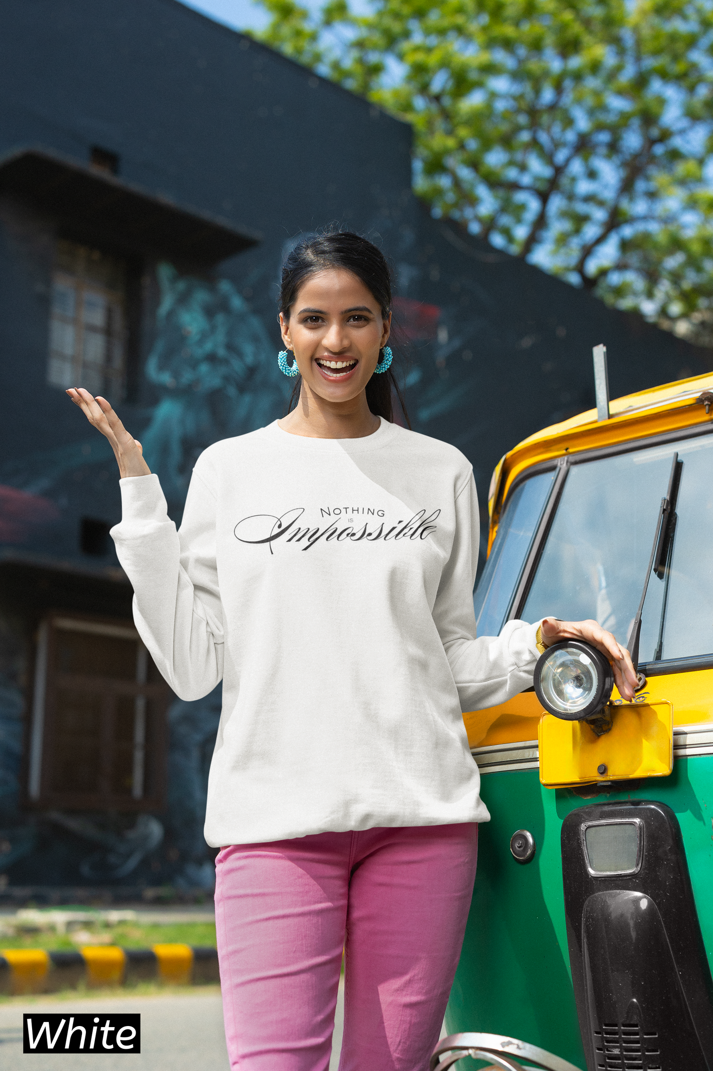 Nothing Is Impossible Sweatshirt | Christian Crewneck | Faith Based Scripture Pullover | Luke 1:37 Bible Verse | Inspirational Christian Gift