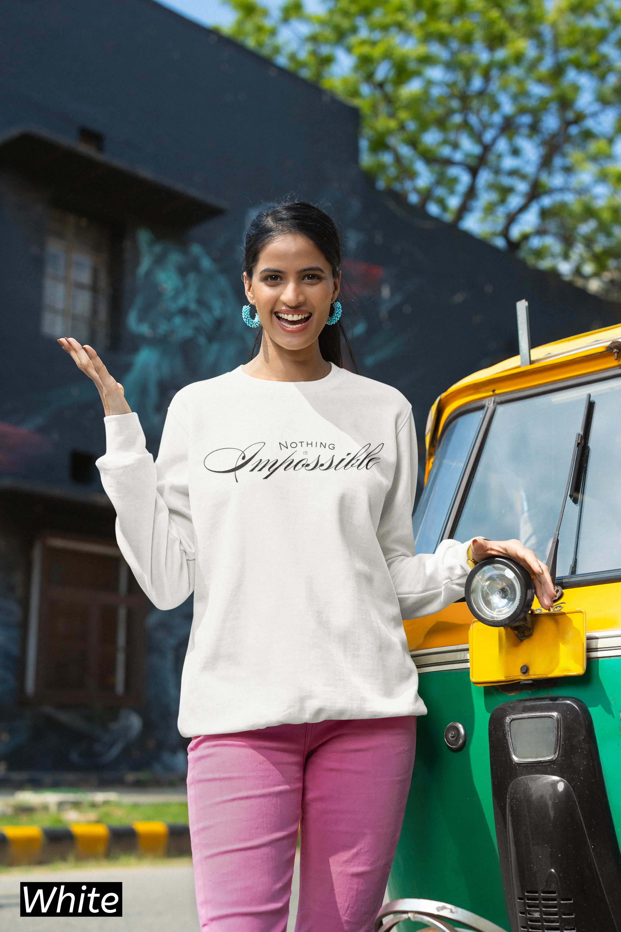 Nothing Is Impossible Sweatshirt | Christian Crewneck | Faith Based Scripture Pullover | Luke 1:37 Bible Verse | Inspirational Christian Gift