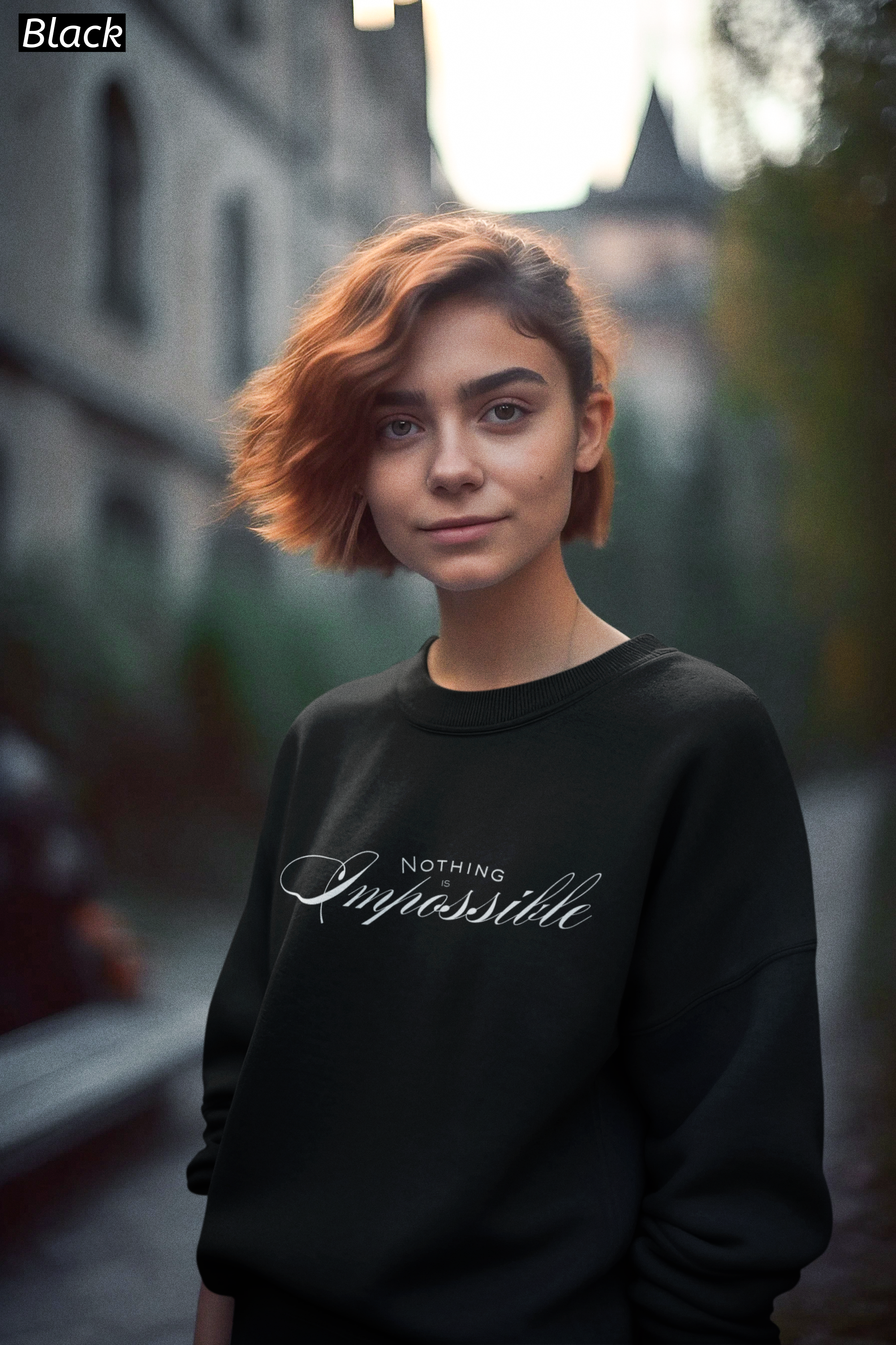 Nothing Is Impossible Sweatshirt | Christian Crewneck | Faith Based Scripture Pullover | Luke 1:37 Bible Verse | Inspirational Christian Gift