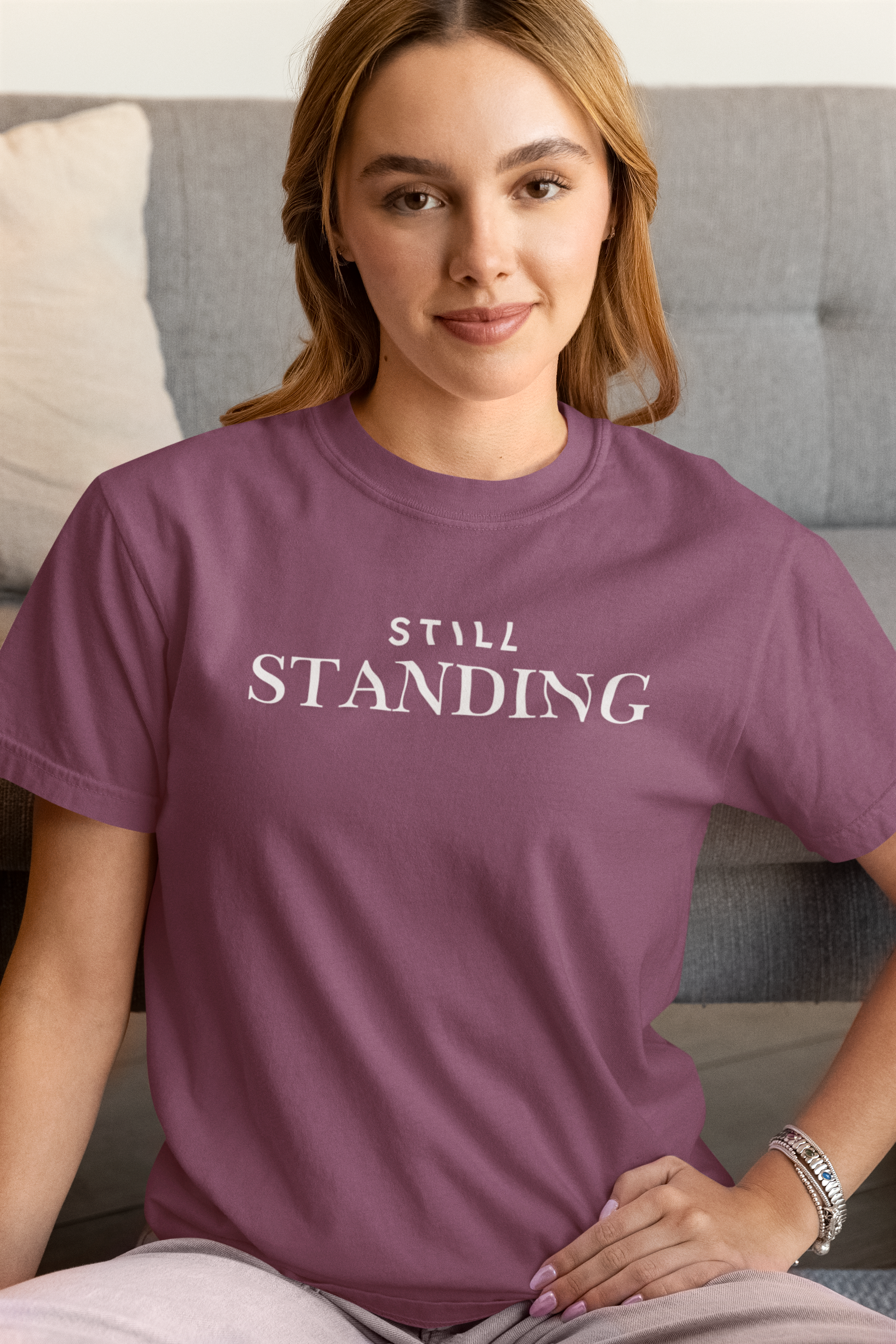 Still Standing Christian Shirt – Comfort Colors 1717 Faith Strength T-Shirt