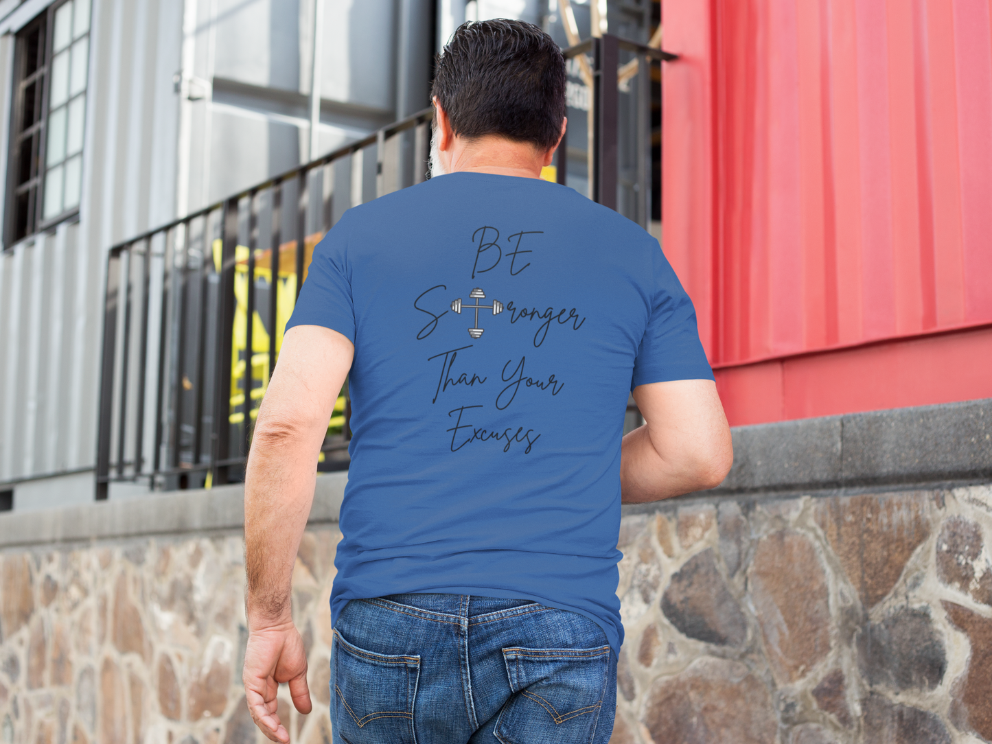 Be Stronger Than Your Excuses T-Shirt – Christian Gym Motivation Shirt | Gildan 5000