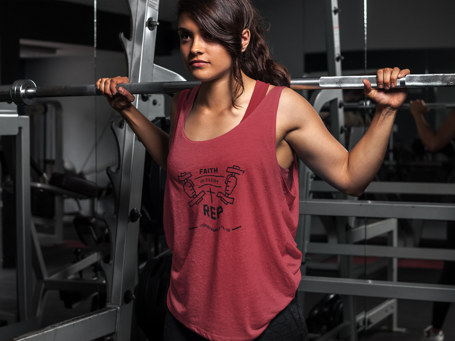 Faith in Every Rep Tank – Christian Workout Racerback | Next Level 1533