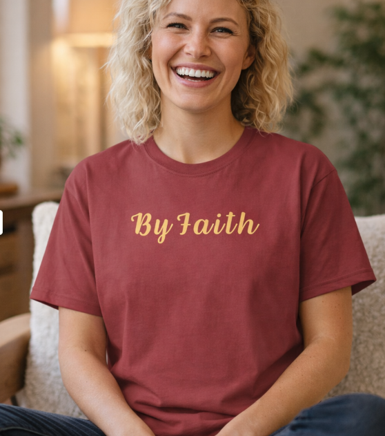 By Faith Christian Shirt – Minimalist Comfort Colors 1717 T-Shirt