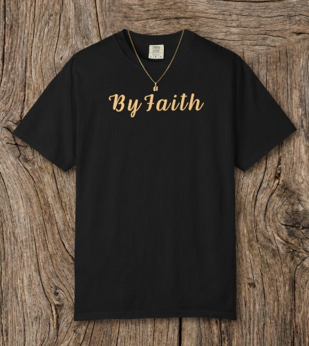 By Faith Christian Shirt – Minimalist Comfort Colors 1717 T-Shirt