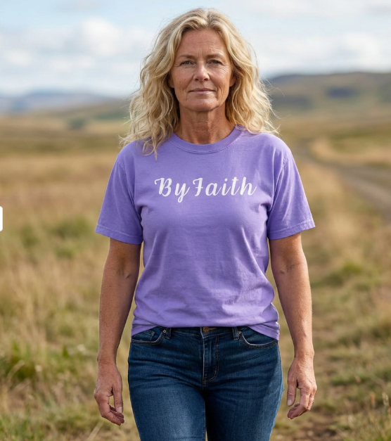 By Faith Christian Shirt – Minimalist Comfort Colors 1717 T-Shirt