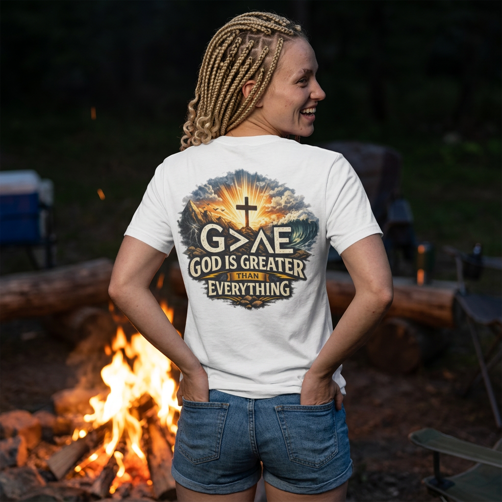 God Is Greater Than Everything | God Math | Comfort Colors 1717 Christian T-Shirt