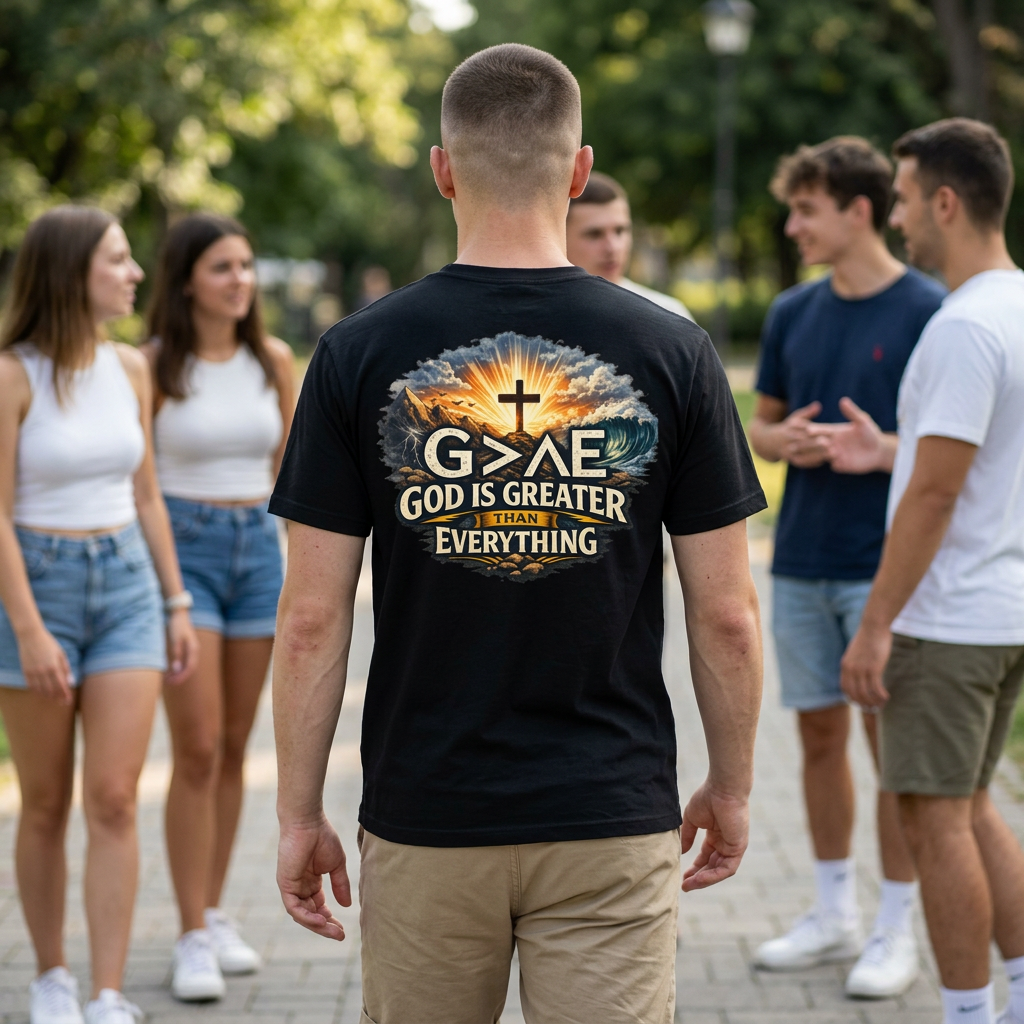 God Is Greater Than Everything | God Math | Comfort Colors 1717 Christian T-Shirt