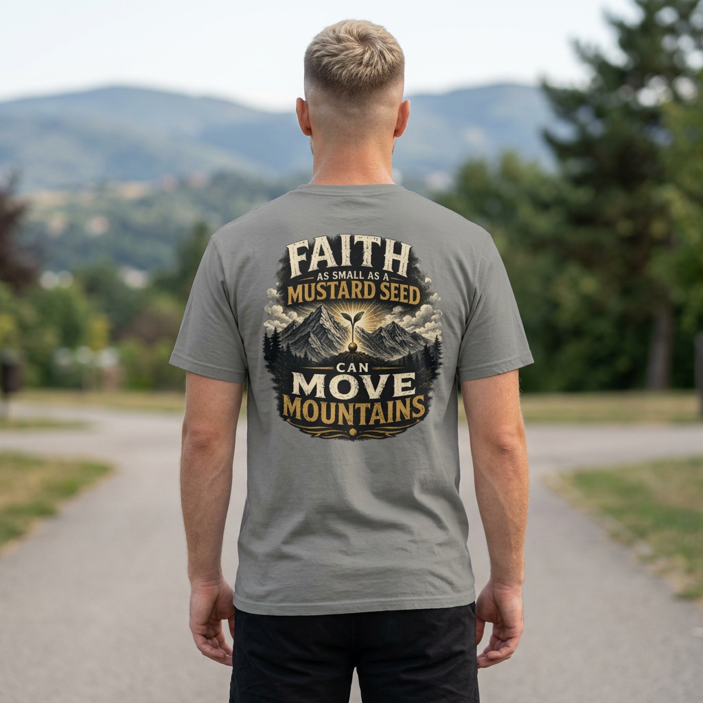 Faith as Small as a Mustard Seed Christian T-Shirt | Matthew 17:20 Tee