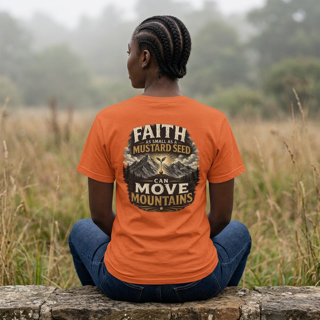 Faith as Small as a Mustard Seed Christian T-Shirt | Matthew 17:20 Tee
