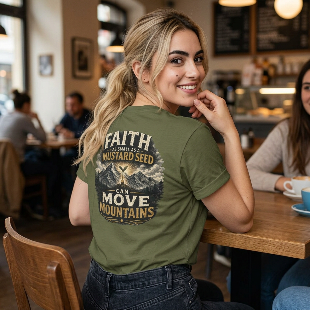 Faith as Small as a Mustard Seed Christian T-Shirt | Matthew 17:20 Tee