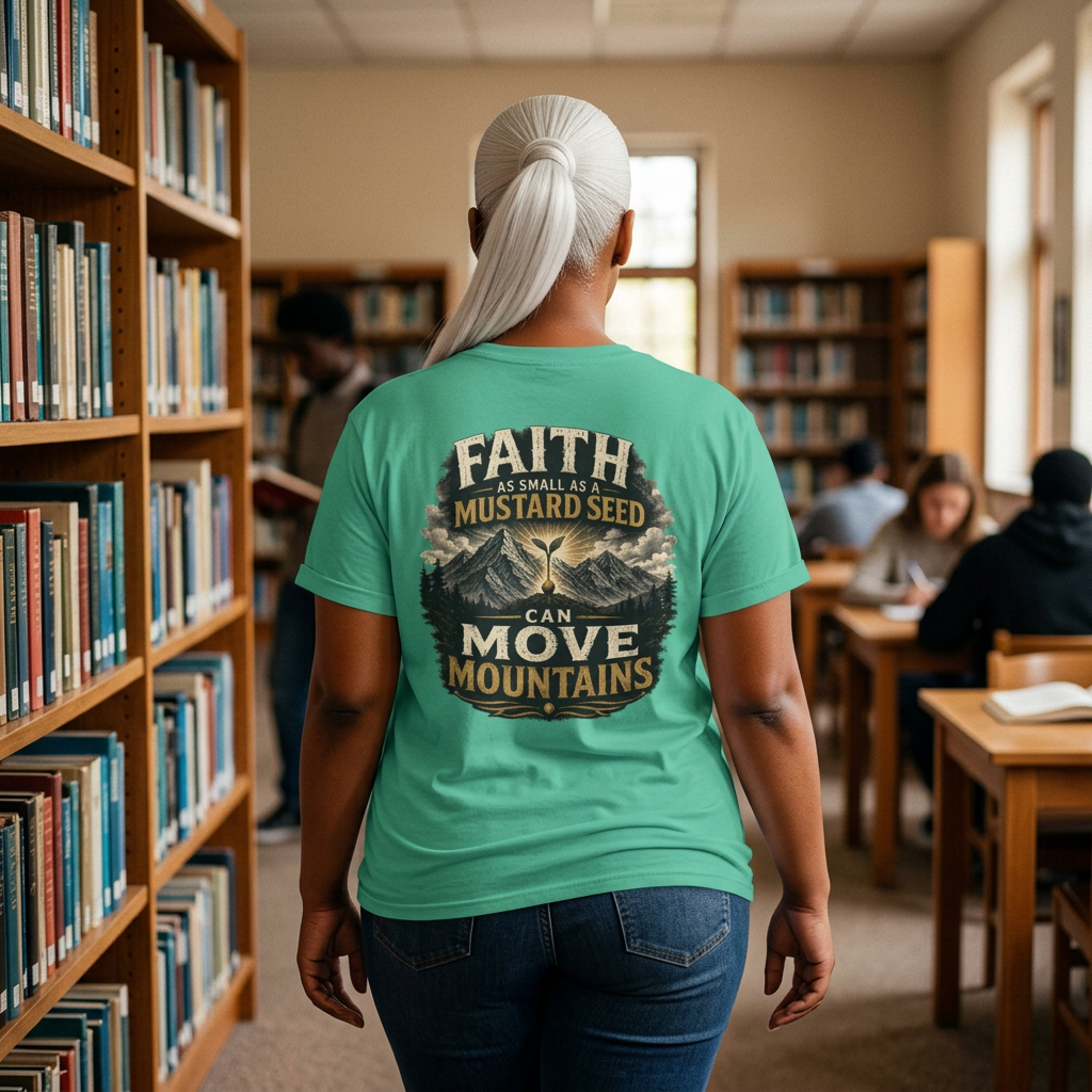 Faith as Small as a Mustard Seed Christian T-Shirt | Matthew 17:20 Tee